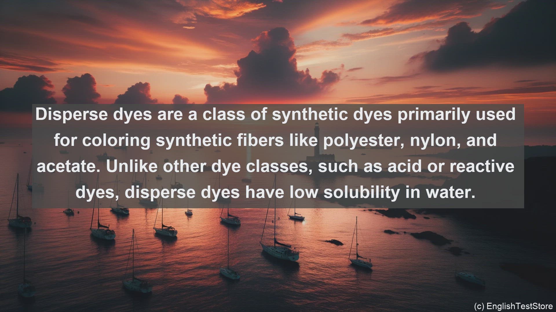 'Video thumbnail for Disperse dyes in science  definition and examples'