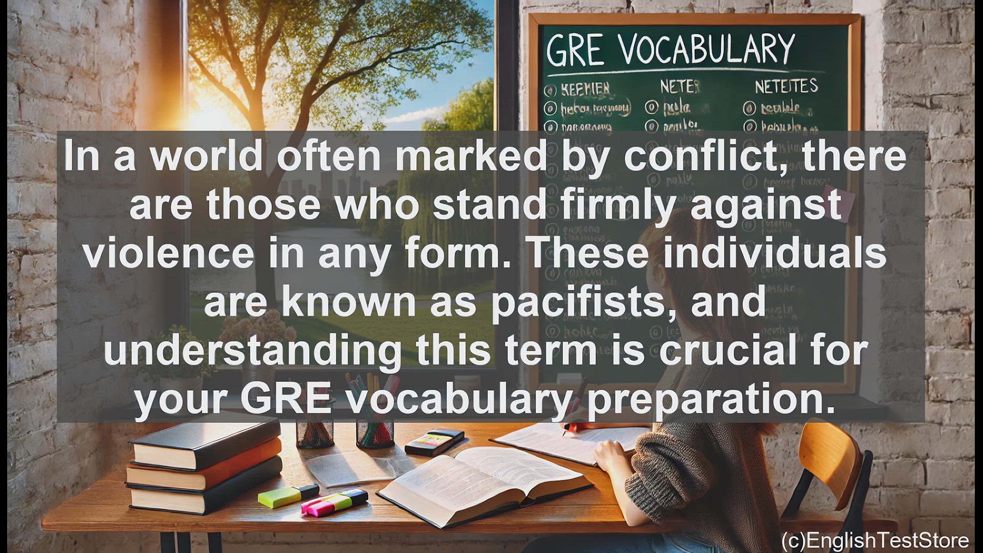 'Video thumbnail for GRE Vocabulary Lesson: Pacifists - Advocates of Non-Violence'