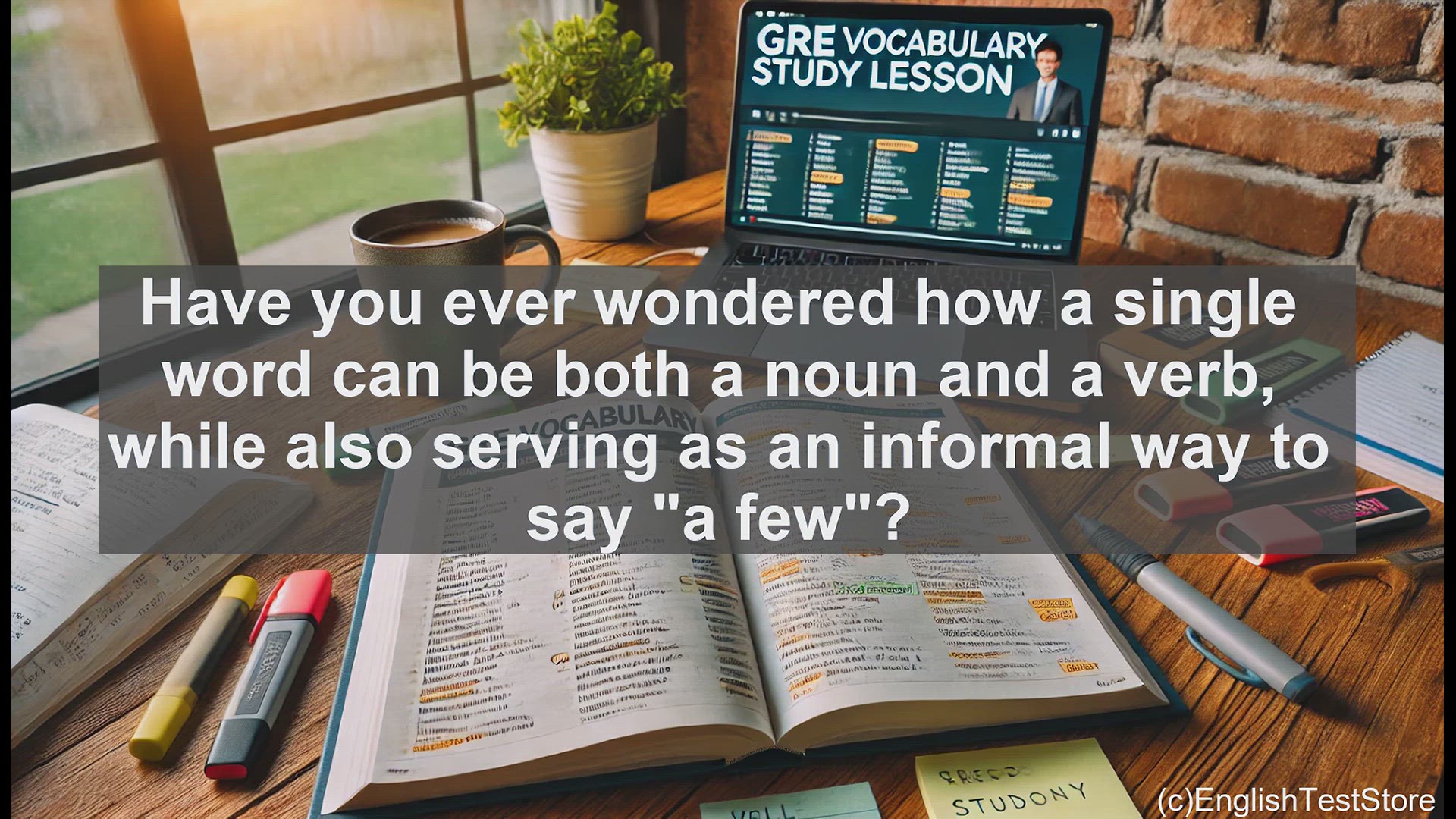 'Video thumbnail for GRE Vocabulary Lesson: The Versatile Word 'Couple' - Noun, Verb, and Informal Adjective'