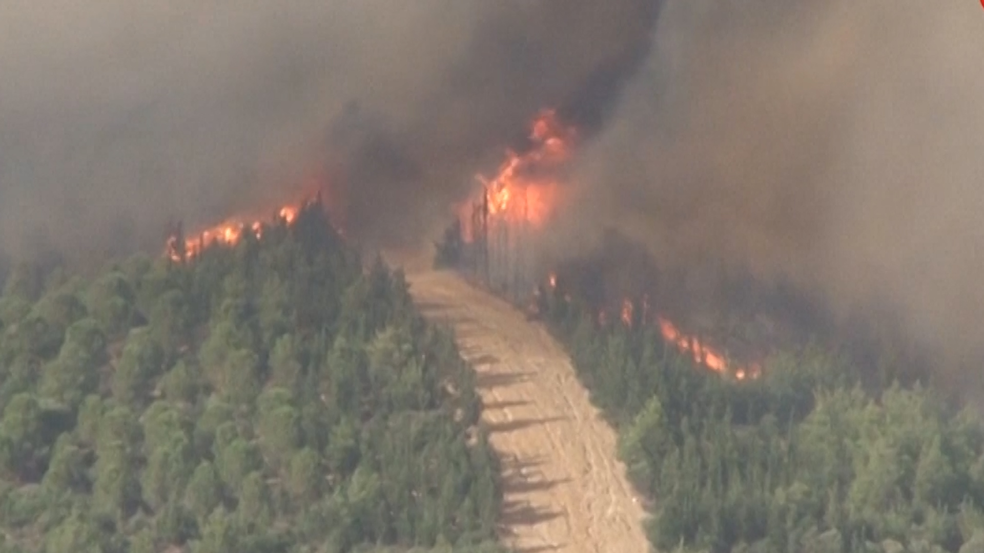 'Video thumbnail for Over 1,000 firefighters tackle wildfires in Turkiye's Izmir'
