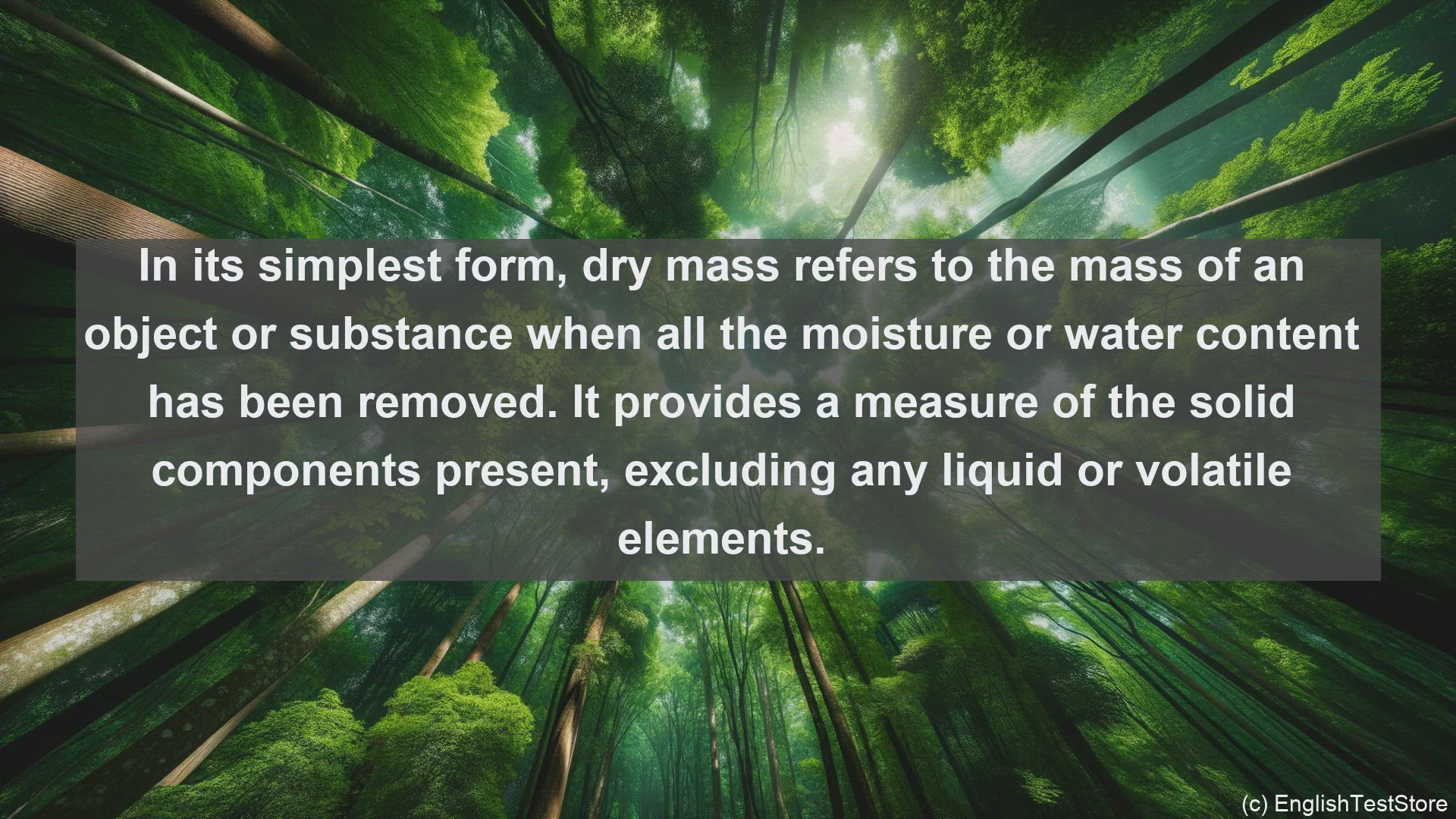'Video thumbnail for Dry mass in science  definition and examples'