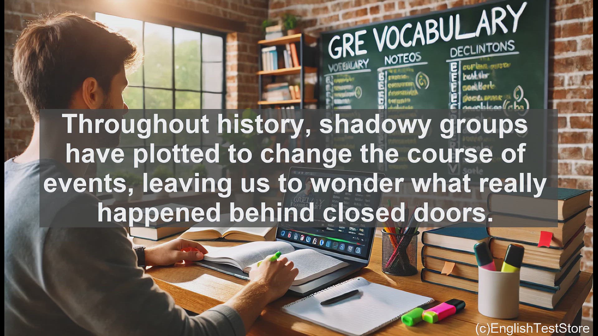 'Video thumbnail for GRE Vocabulary Lesson: Unveiling the Secrets of Conspiracy'