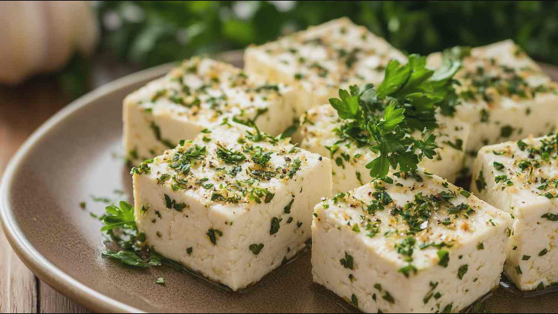 'Video thumbnail for Parmesan Herb Air Fryer Tofu Recipe'