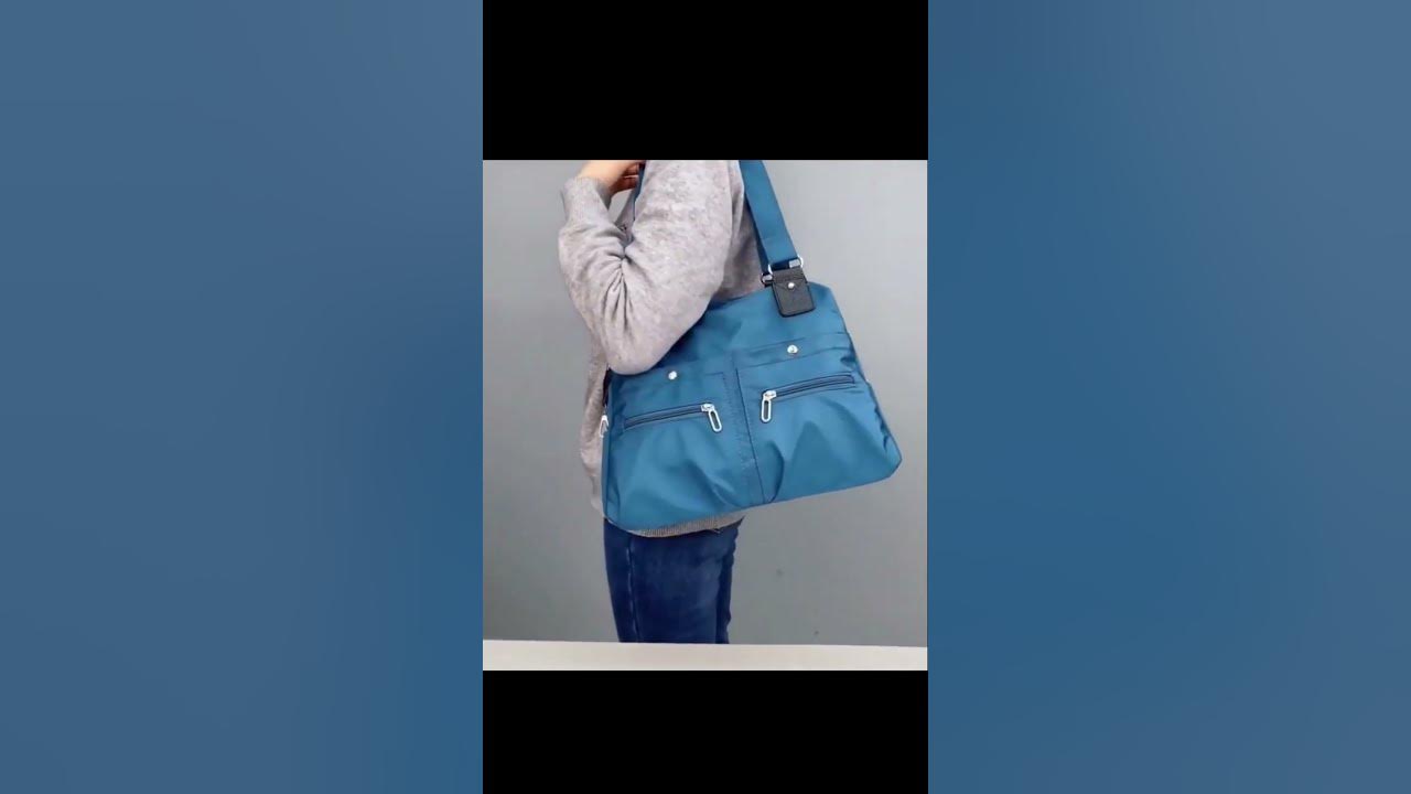 Video thumbnail for π Large Capacity Waterproof Multi-Pocket Shoulder Bag π§οΈ || Link is in Description || #bag #shorts