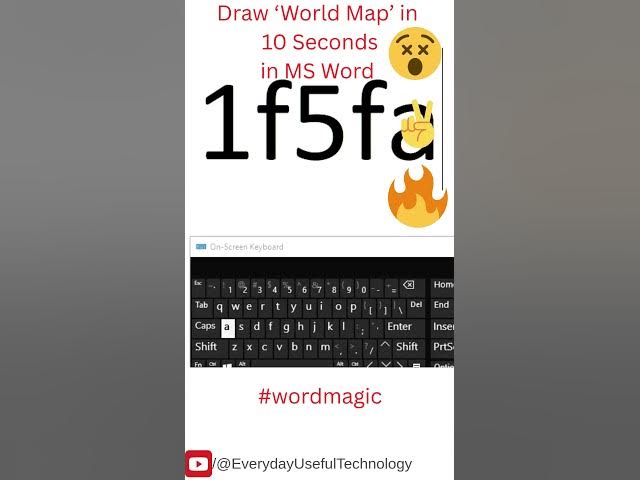 Video thumbnail for Draw World Map in MS Word quickly with this shortcut key #mswordtricks #mswordshortcuts #msword