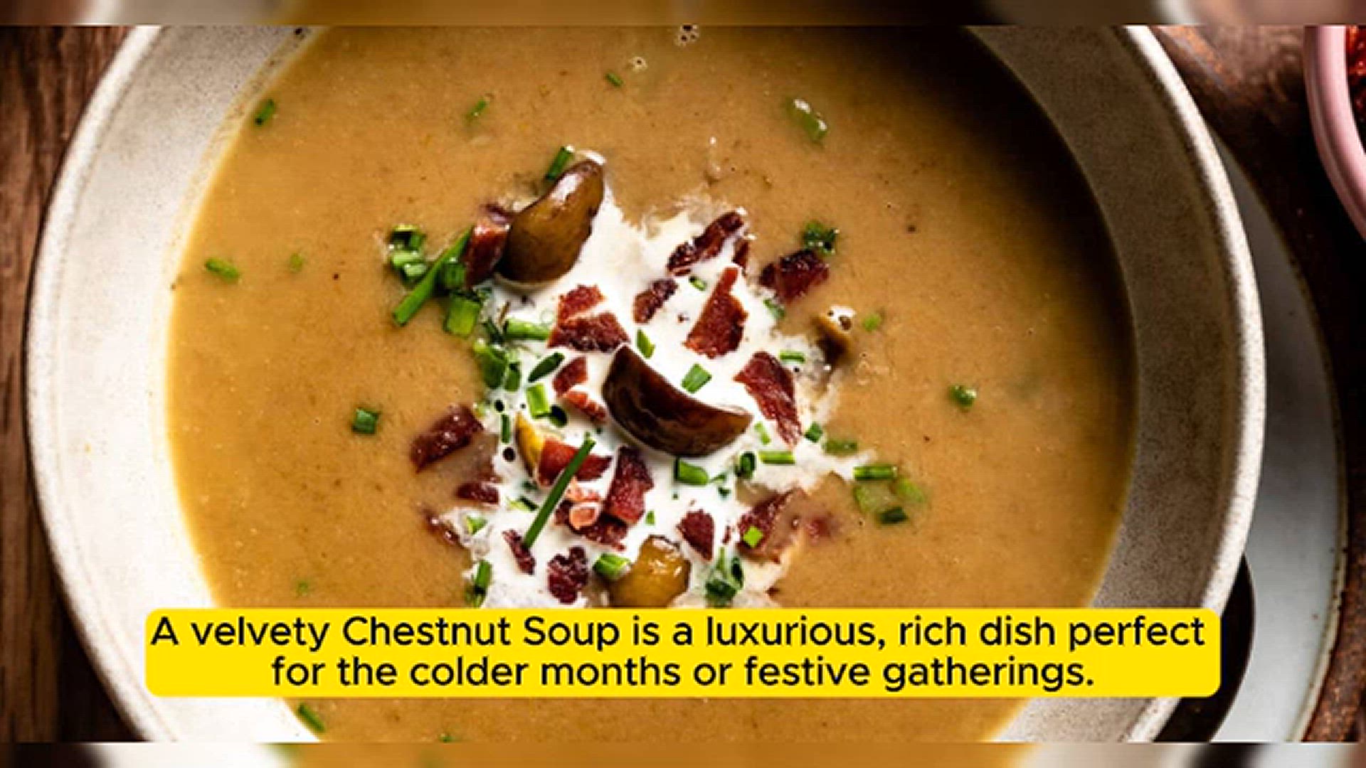 'Video thumbnail for A Cozy, Creamy Chestnut Soup for Your Holiday Feast'