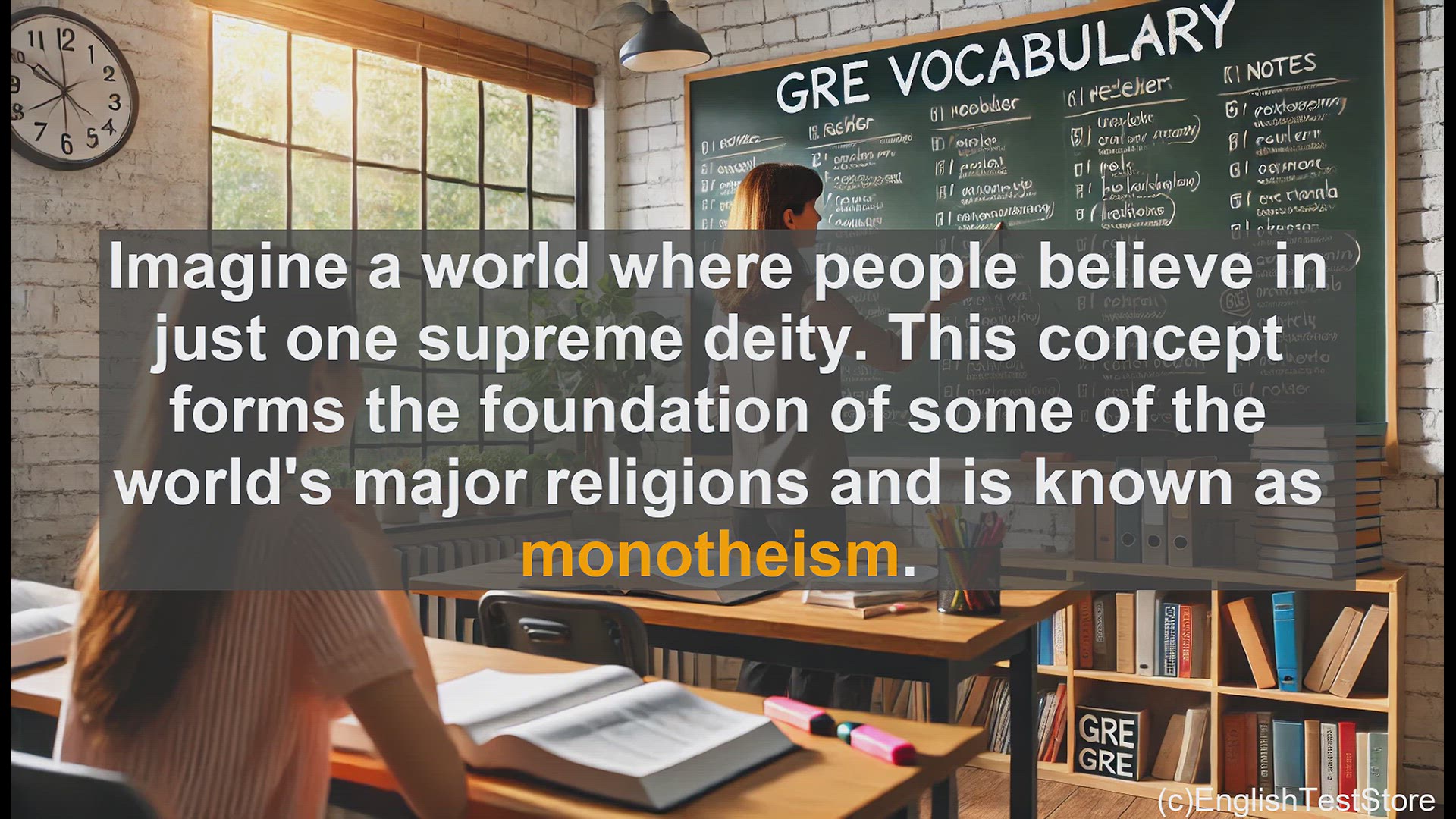'Video thumbnail for GRE Vocabulary Lesson: Exploring the Concept of Monotheism'