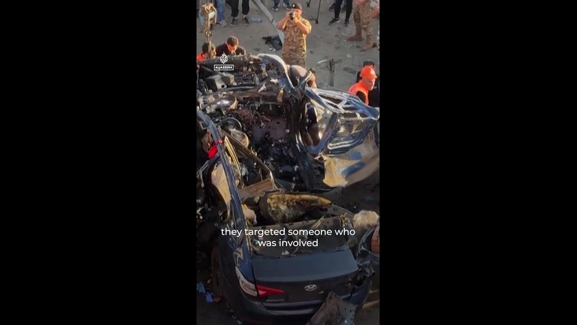 'Video thumbnail for Israel attacks car near Beirut during rush hour'