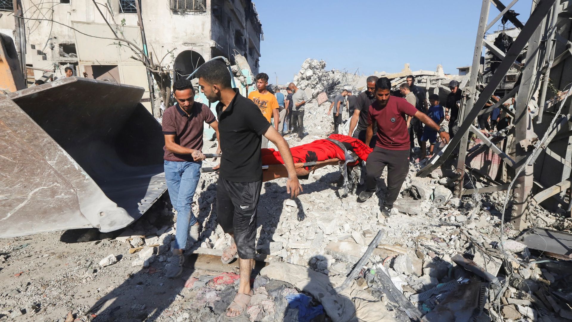'Video thumbnail for Aftermath of an overnight Israeli strike in Gaza City'