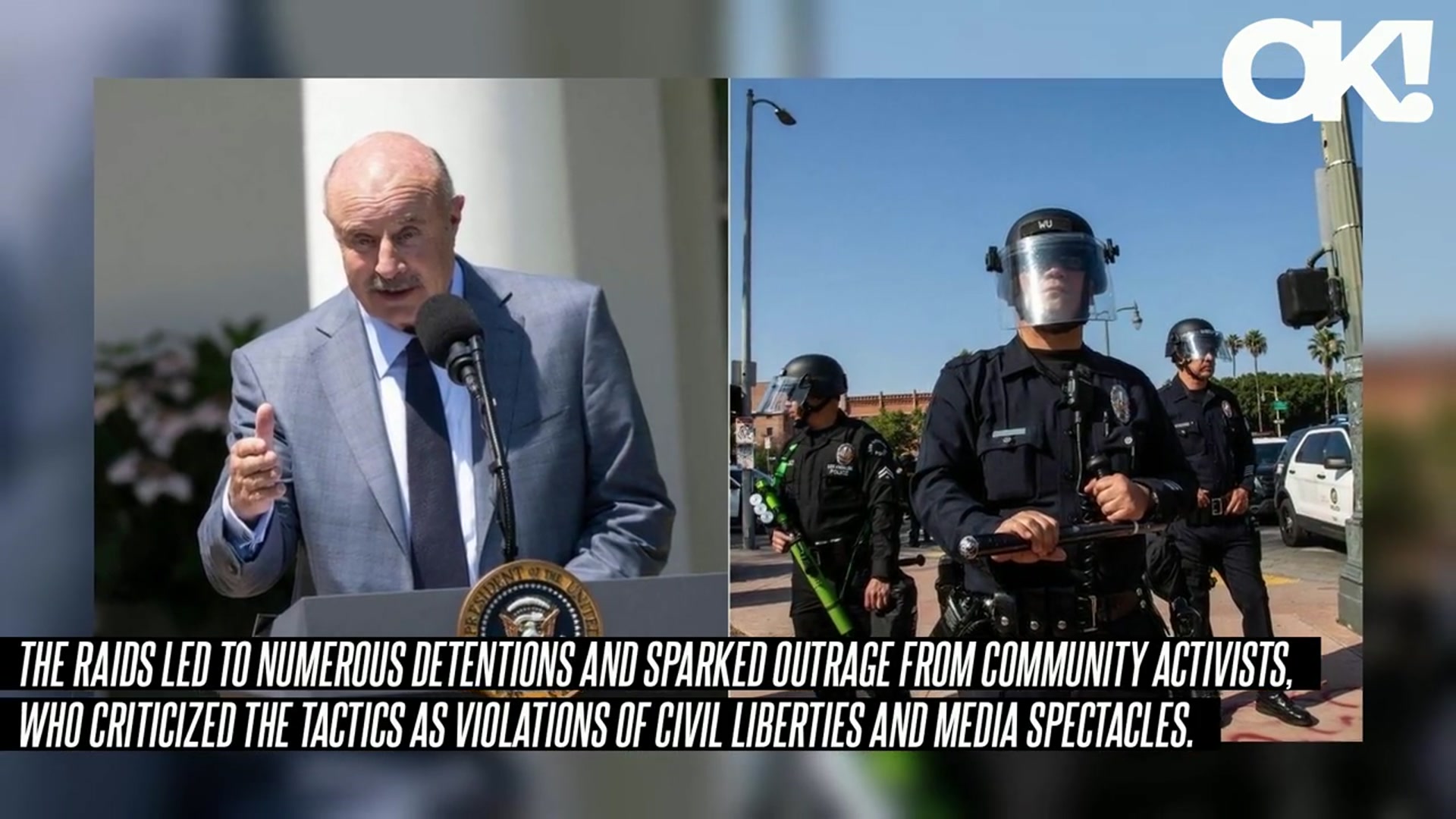 'Video thumbnail for Dr. Phil McGraw Faces Backlash After Embedding With ICE During Controversial Immigration Raids in L.A.'