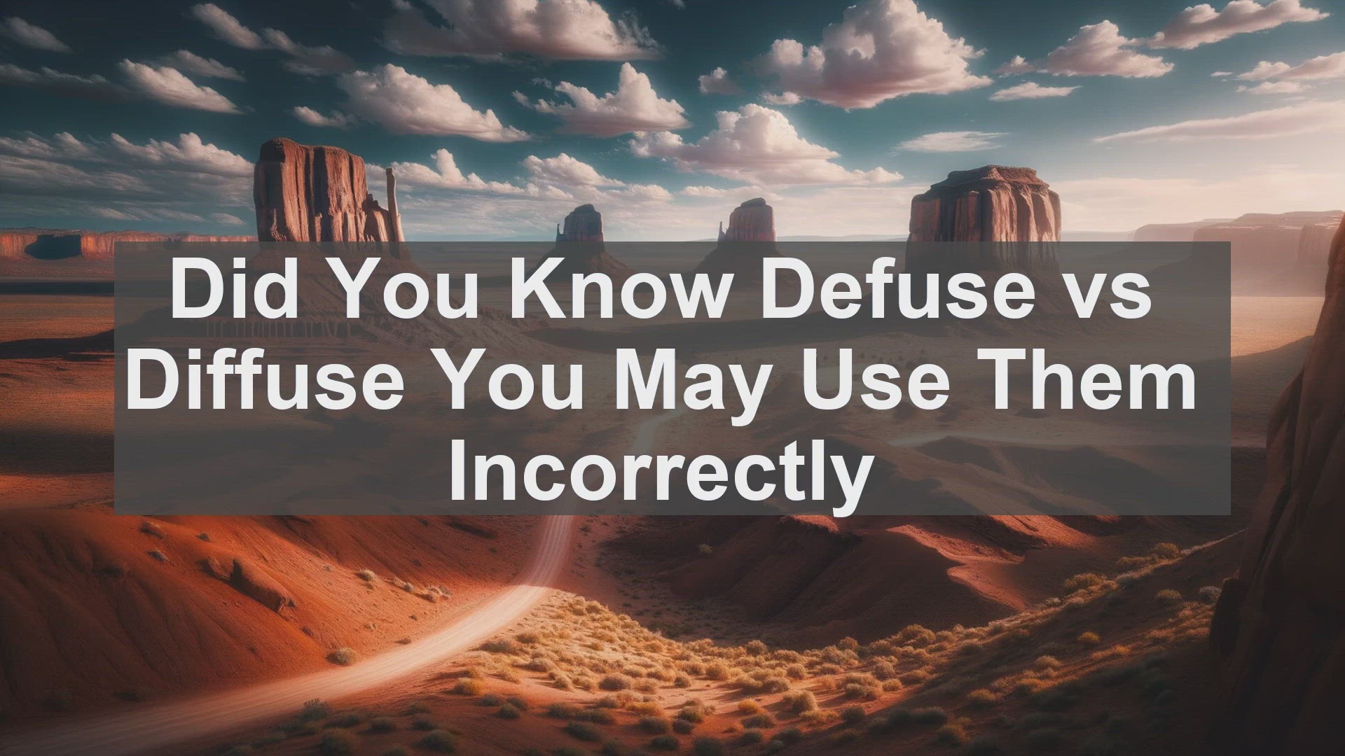 'Video thumbnail for Did You Know Defuse vs Diffuse You May Use Them Incorrectly '