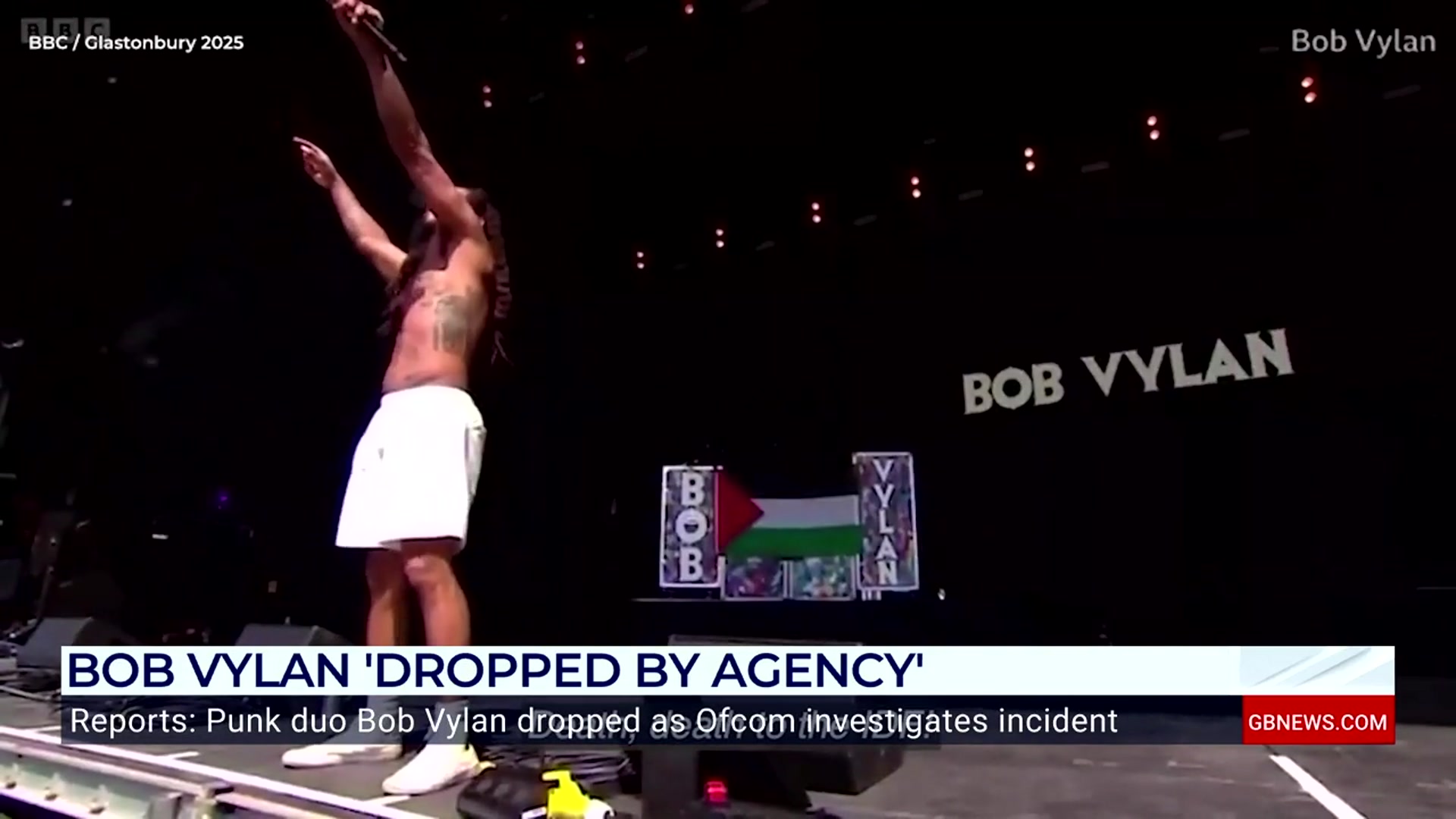 'Video thumbnail for BBC management 'must be held to account' over Bob Vylan broadcast, Shaw tells GB News'