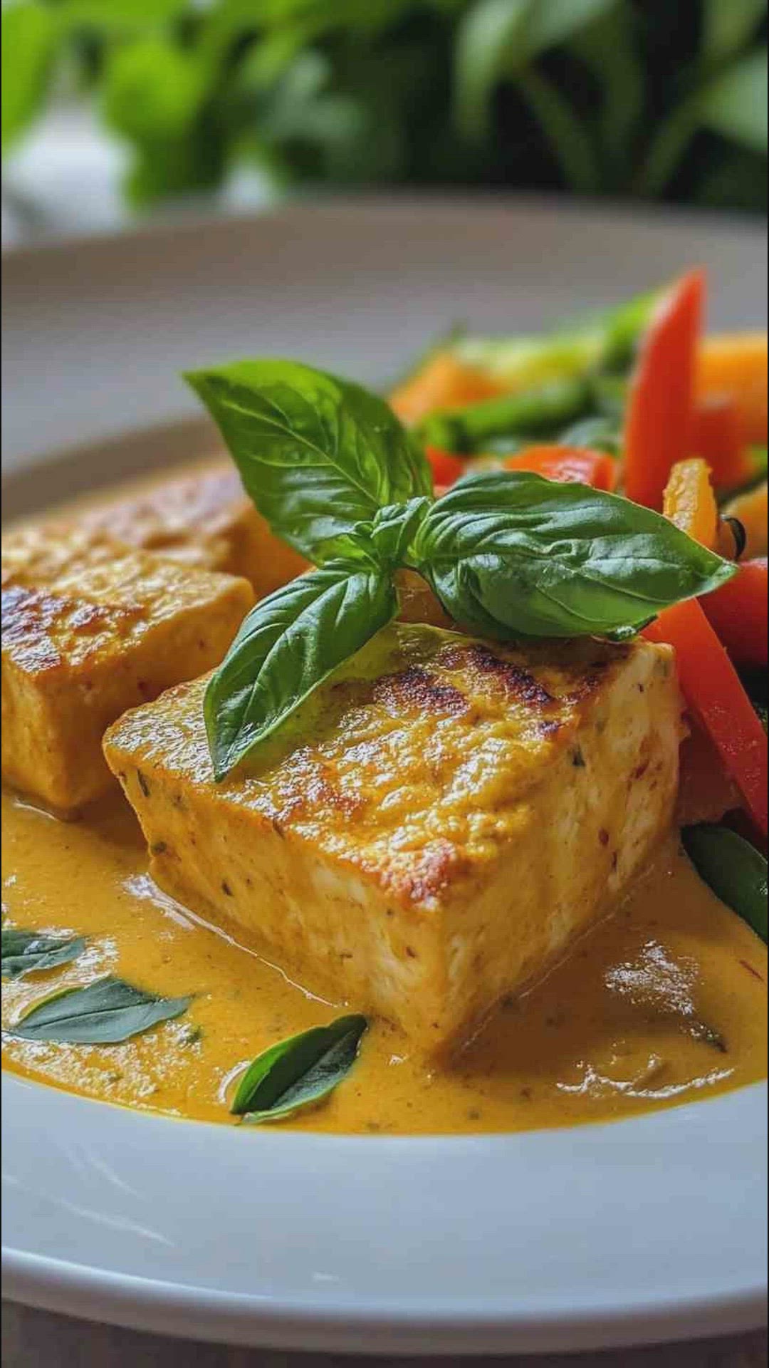 'Video thumbnail for Coconut Curry Air Fryer Tofu Recipe'