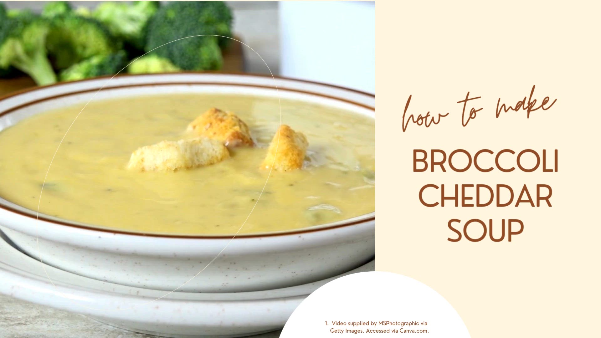 'Video thumbnail for Broccoli Cheddar Soup'