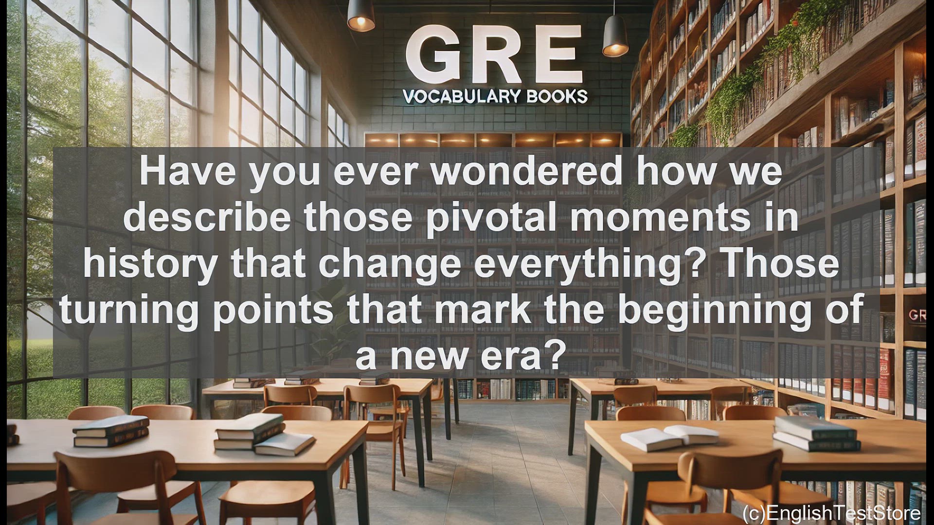'Video thumbnail for GRE Vocabulary Lesson: Exploring the Meaning and Significance of Epoch'