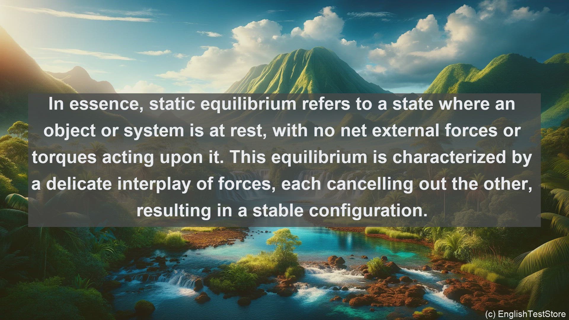 'Video thumbnail for Static equilibrium in science  definition and examples'