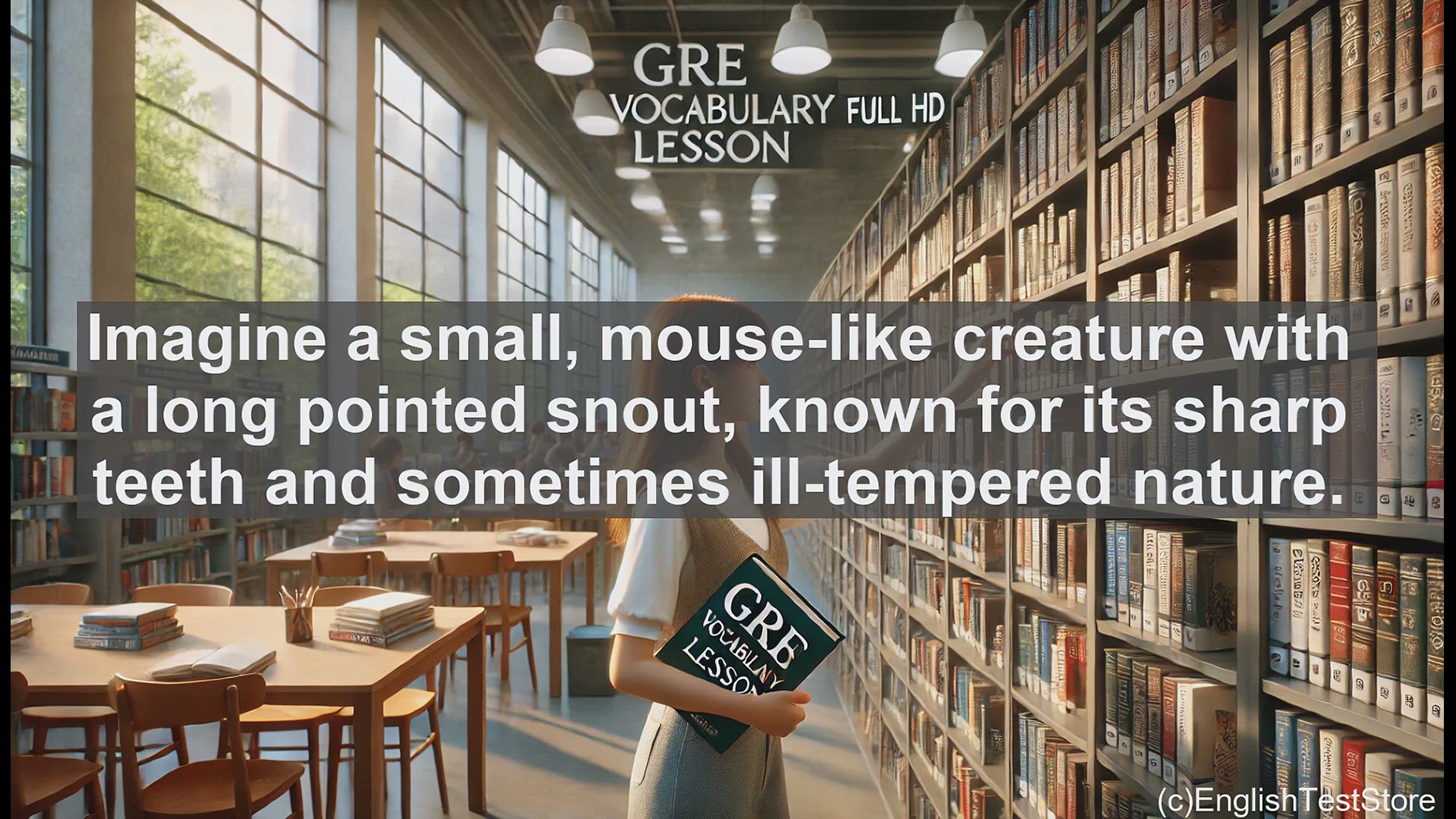 'Video thumbnail for GRE Vocabulary Lesson: Exploring the Word 'Shrew' - From Mammal to Temperament'