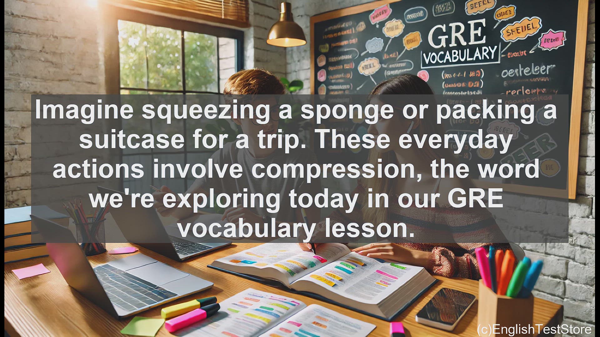 'Video thumbnail for GRE Vocabulary Lesson: Compress - Mastering the Art of Reduction'