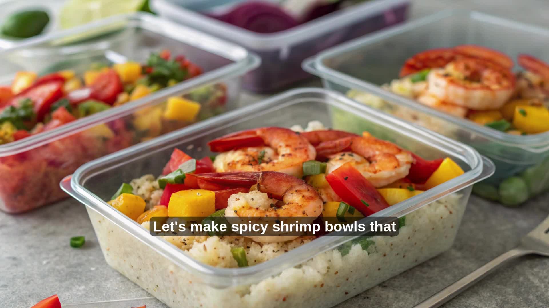 Video thumbnail for Spicy Shrimp Meal Prep | Quick & Healthy Low-Carb Lunch Idea