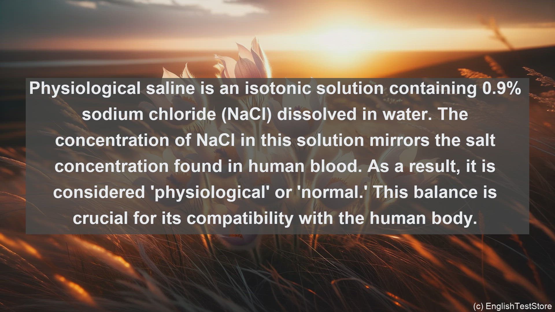 'Video thumbnail for Physiological saline in science  definition and examples'