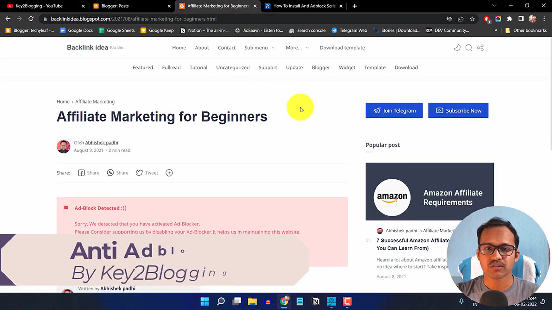 'Video thumbnail for Latest Anti Adblock Script For Blogger ➜ Force Users to Unblock Ads on website'