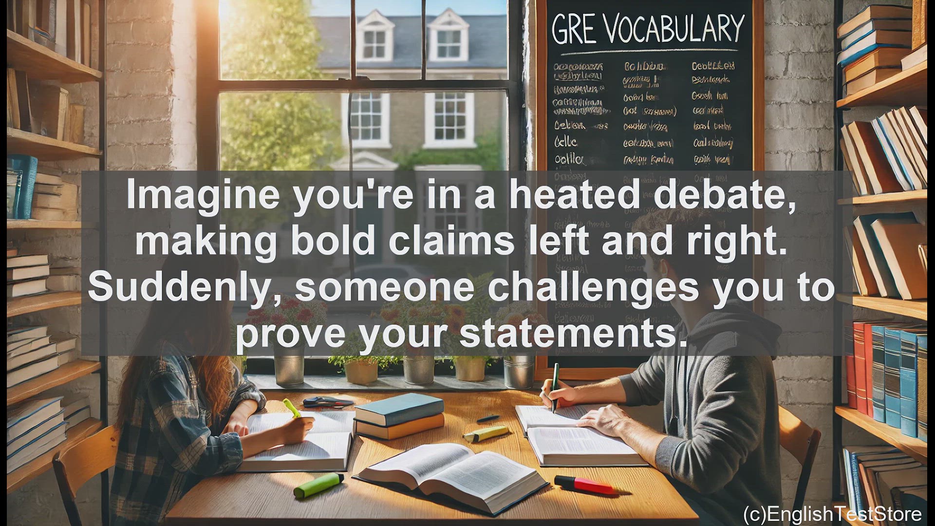 'Video thumbnail for GRE Vocabulary Lesson: Substantiate Your Claims - Backing Up Your Words with Evidence'