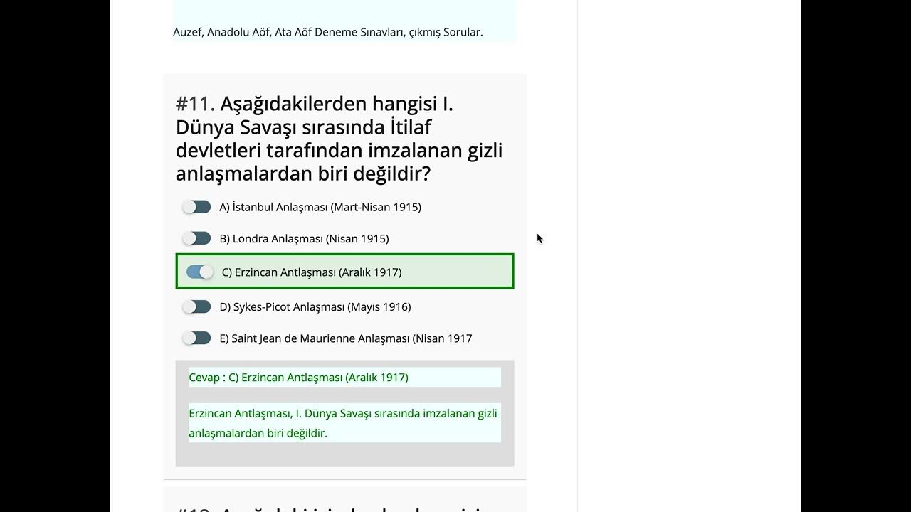 'Video thumbnail for Atatürk İlkeleri ve İnkılap Tarihi-1 2023-2024 Vize Soruları'