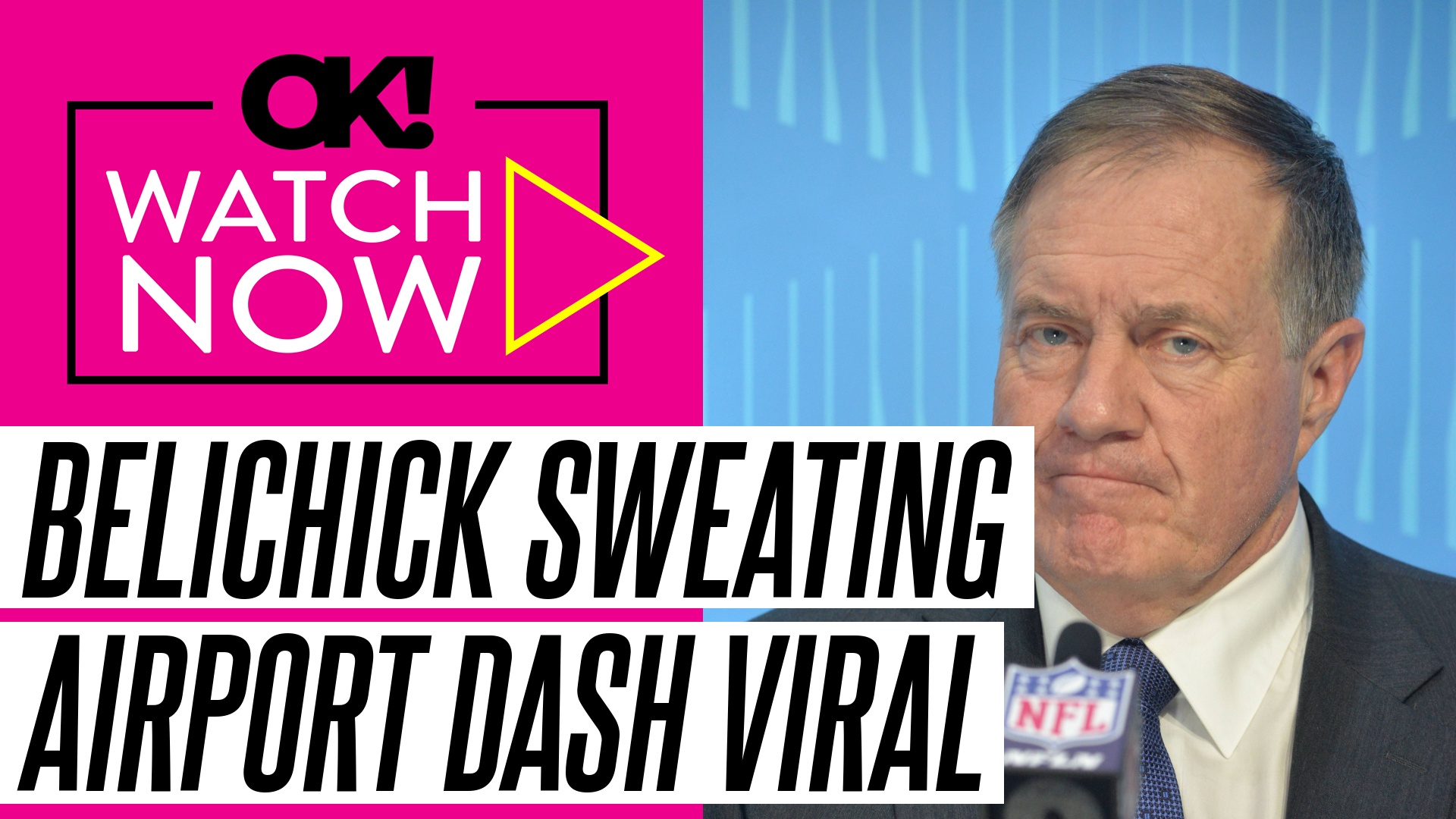 'Video thumbnail for Bill Belichick Drenched in Sweat as He Dashes Through the Airport Alongside Girlfriend Jordon Hudson'