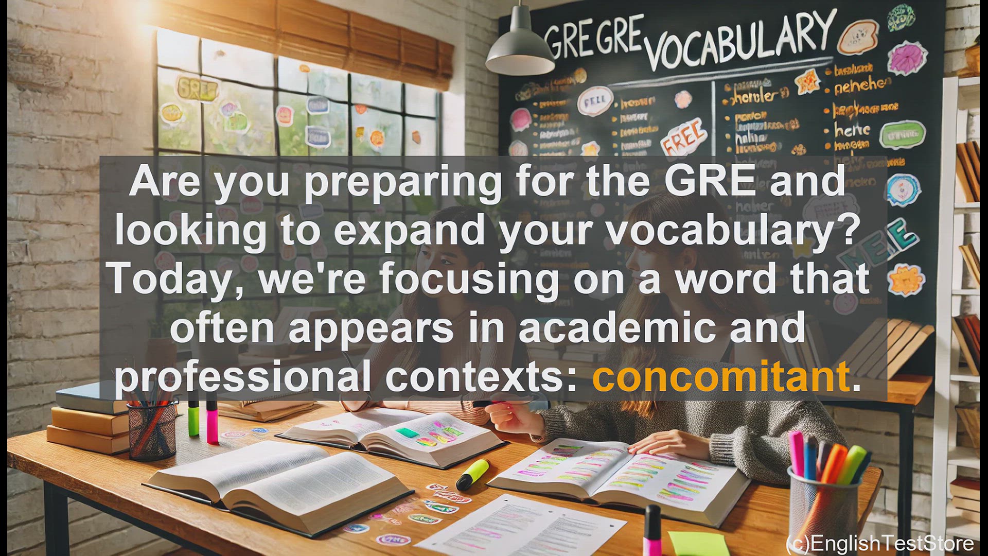 'Video thumbnail for GRE Vocabulary Lesson: Mastering the GRE Vocabulary - Understanding 'Concomitant''