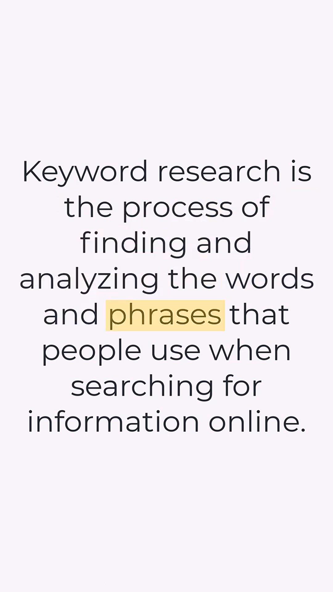 'Video thumbnail for What is Keyword Research In SEO_ (under 1 min)'