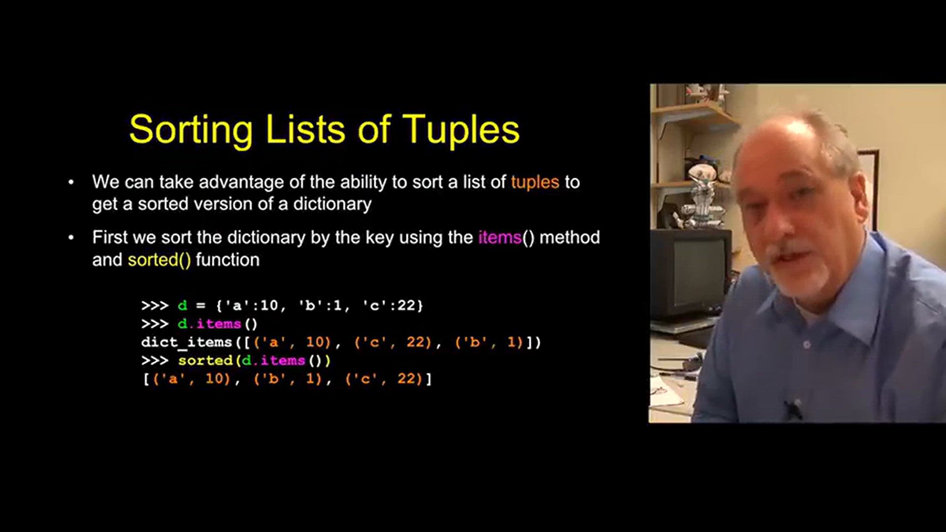'Video thumbnail for Python Tuples - Sorting Tutorial - (30) Python for Beginner Series'