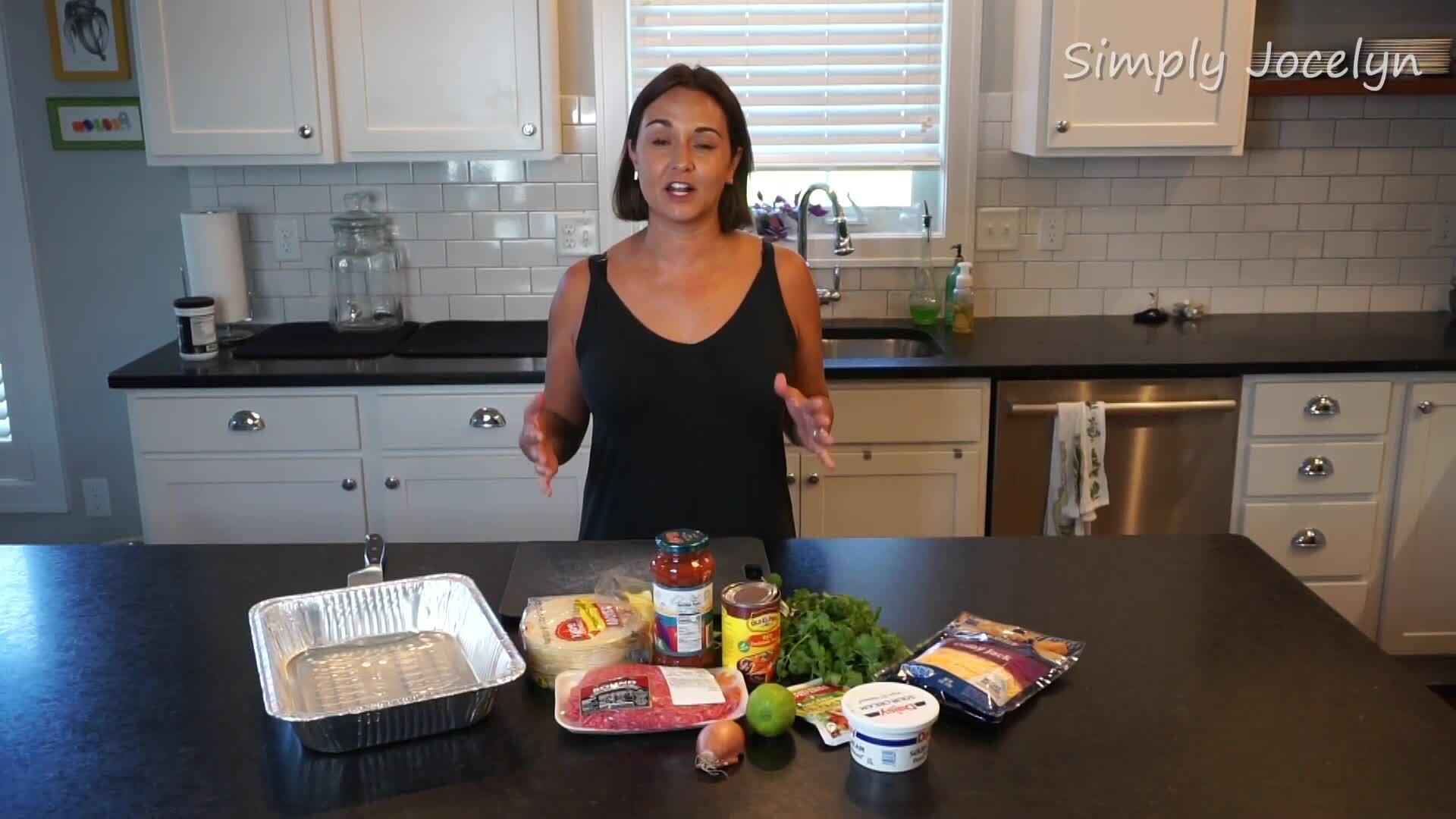 Video thumbnail for Homemade Enchilada Casserole - Simply Jocelyn
