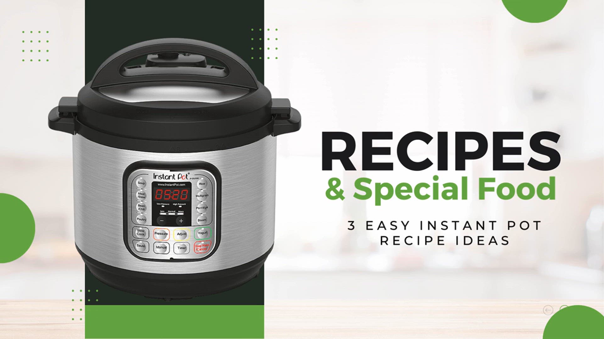 'Video thumbnail for Instant Pot Recipe Ideas - Main Dishes (Part 1)'