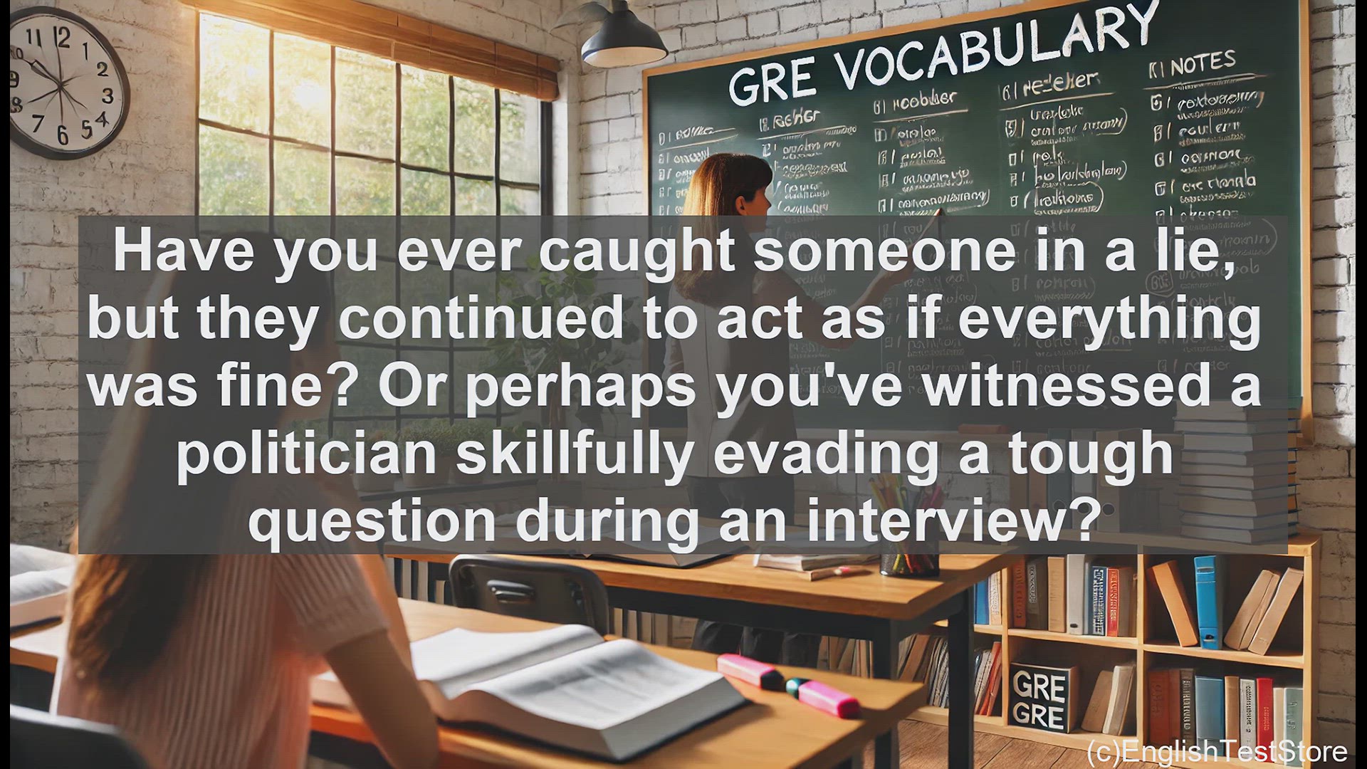 'Video thumbnail for GRE Vocabulary Lesson: Exploring Dissimulation - The Art of Concealing One's True Intentions'