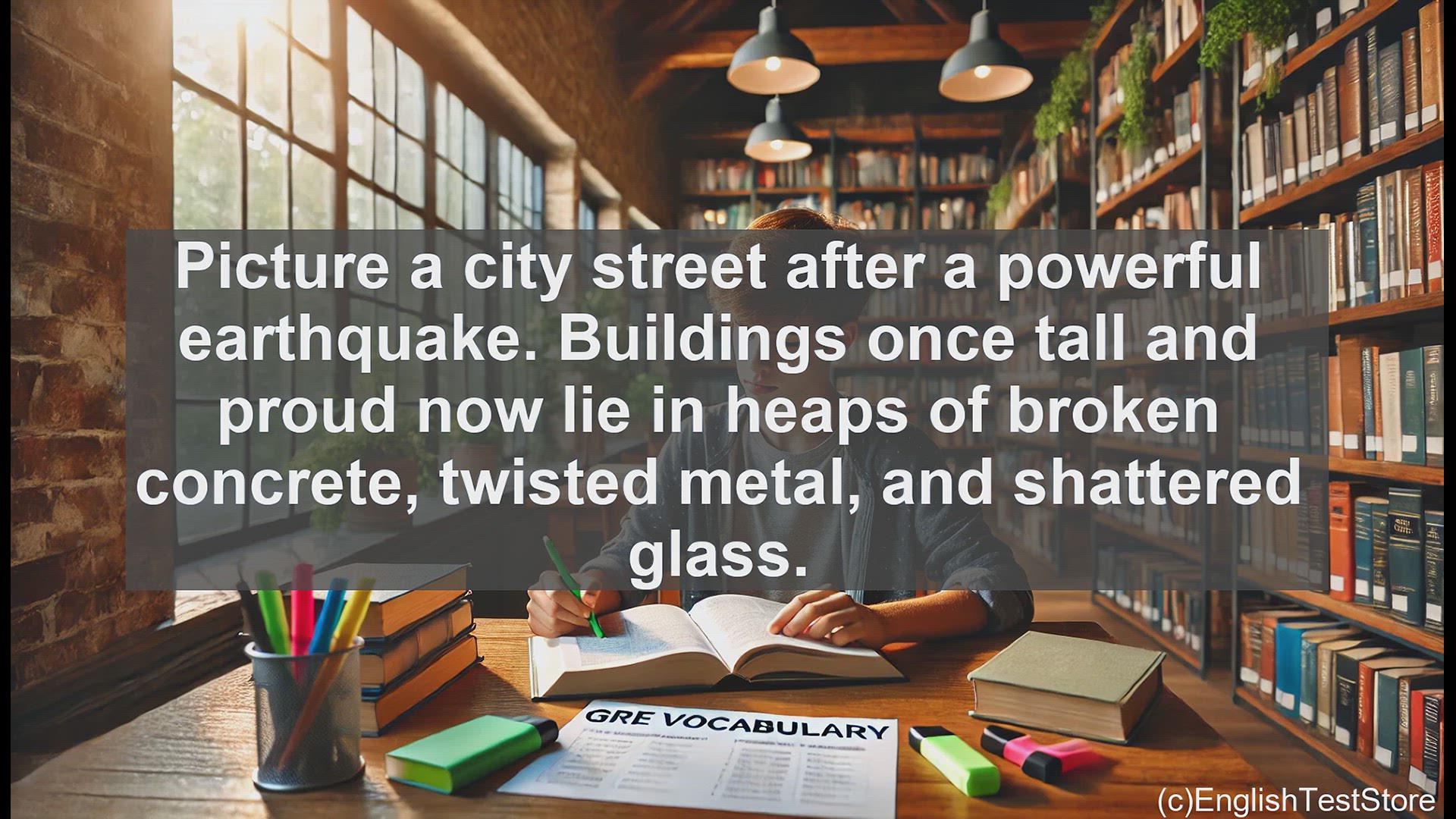 'Video thumbnail for GRE Vocabulary Lesson: Rubble - The Remains of Destruction'