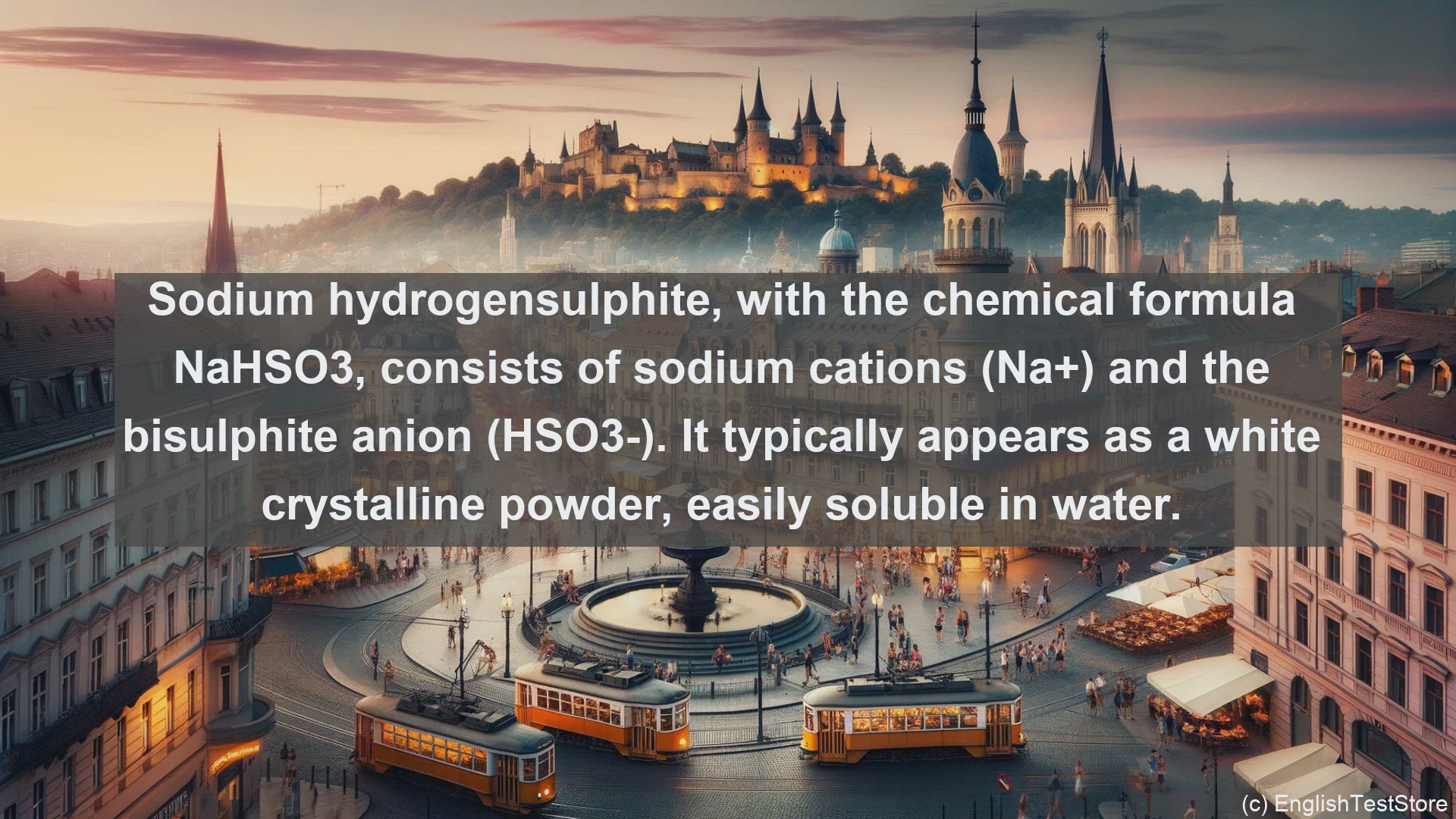 'Video thumbnail for Sodium hydrogensulphite in science  definition and examples'