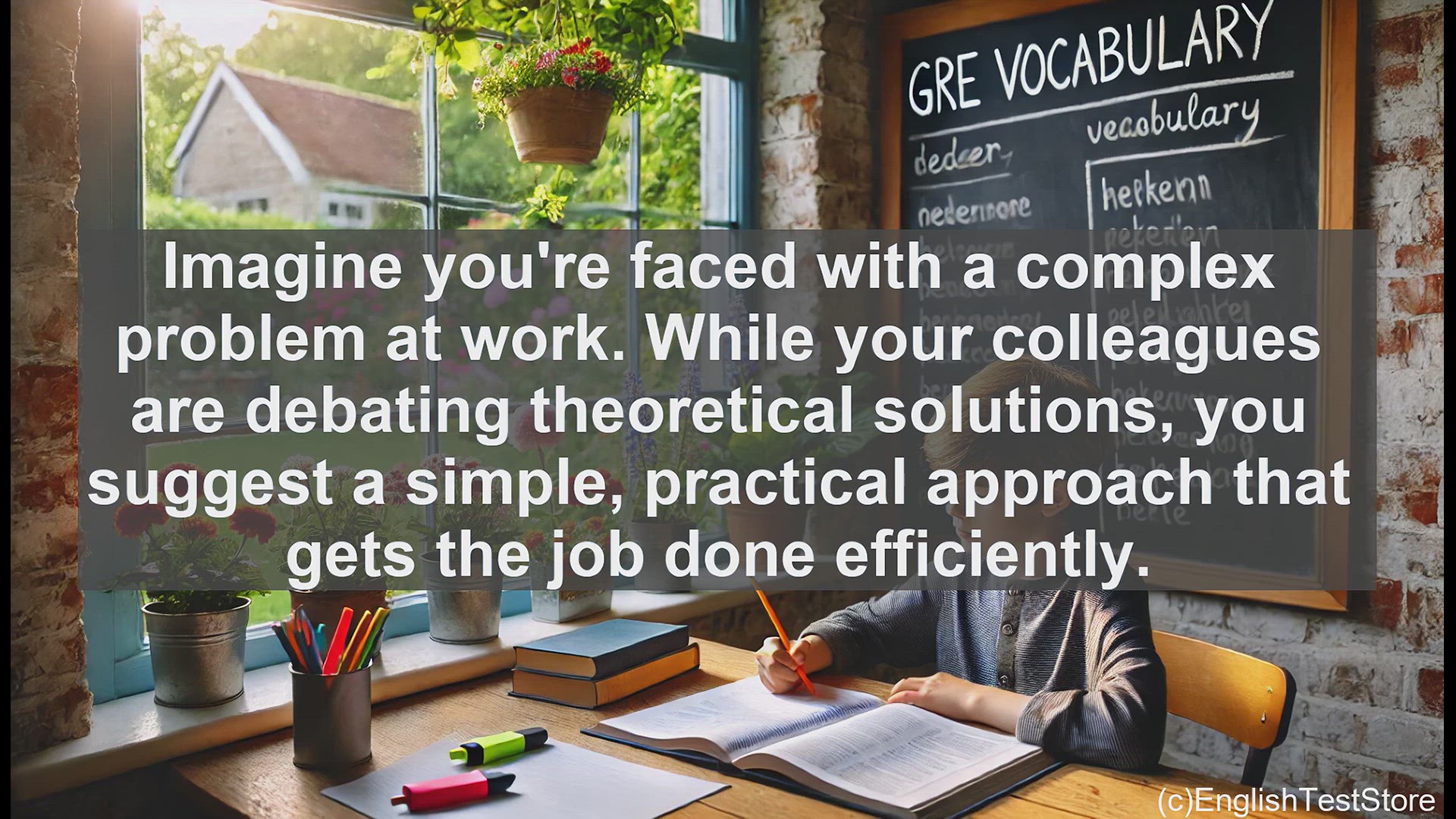 'Video thumbnail for GRE Vocabulary Lesson: The Power of Pragmatism - Navigating Challenges Efficiently'