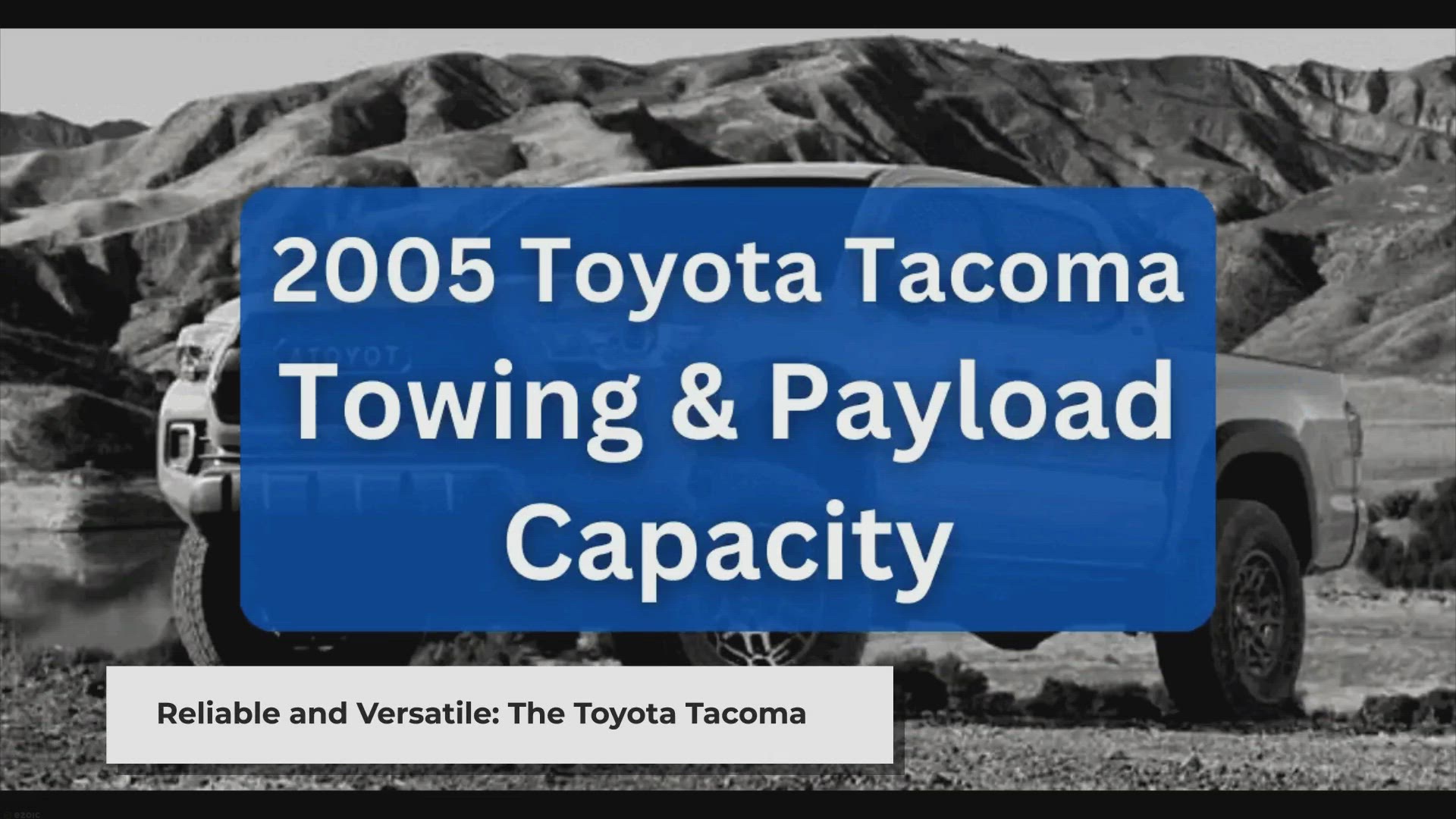 'Video thumbnail for 2005 Toyota Tacoma Towing Capacity & Payload (Charts)'