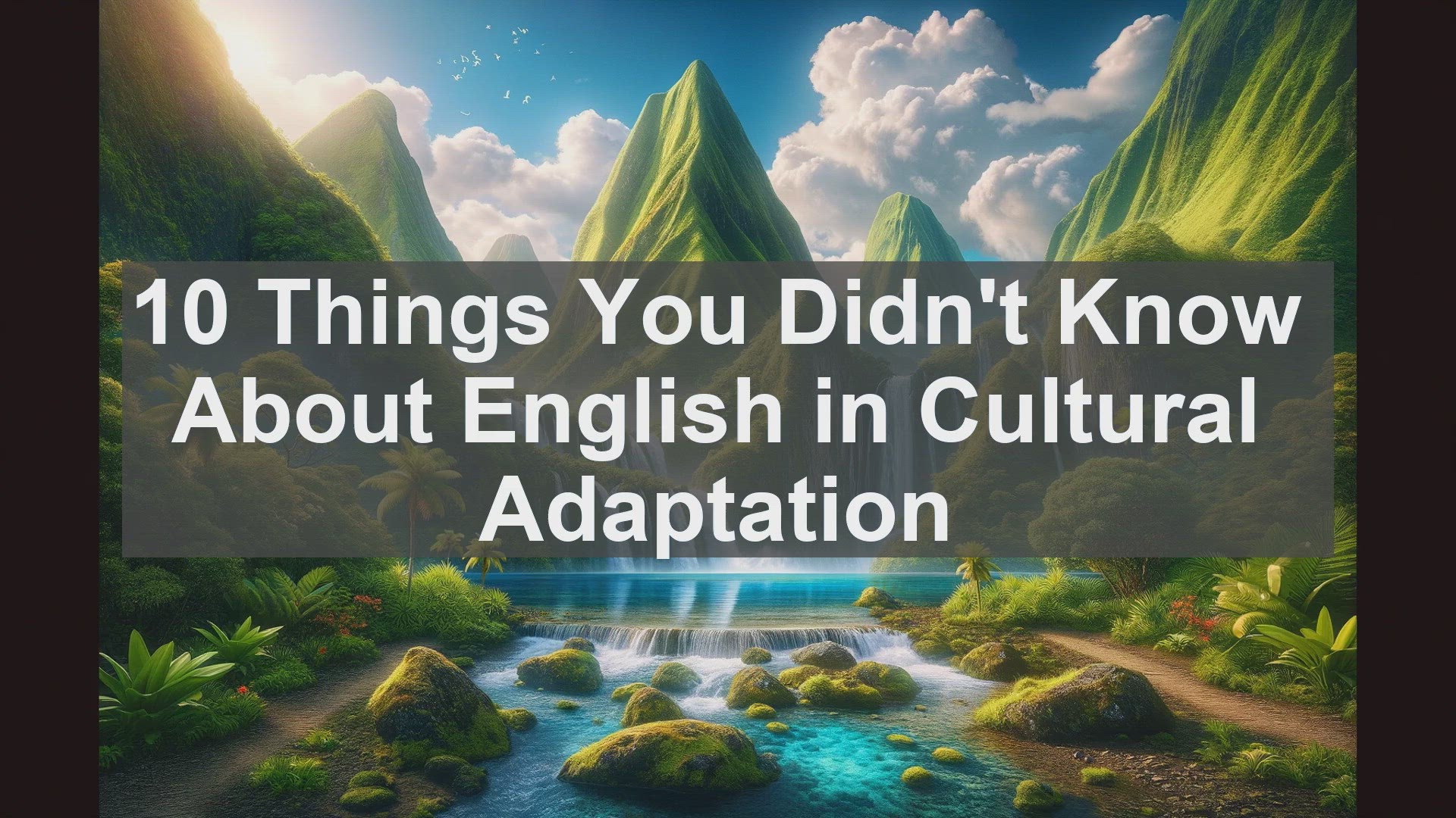 'Video thumbnail for 10 Things You Didn't Know About English in Cultural Adaptation '
