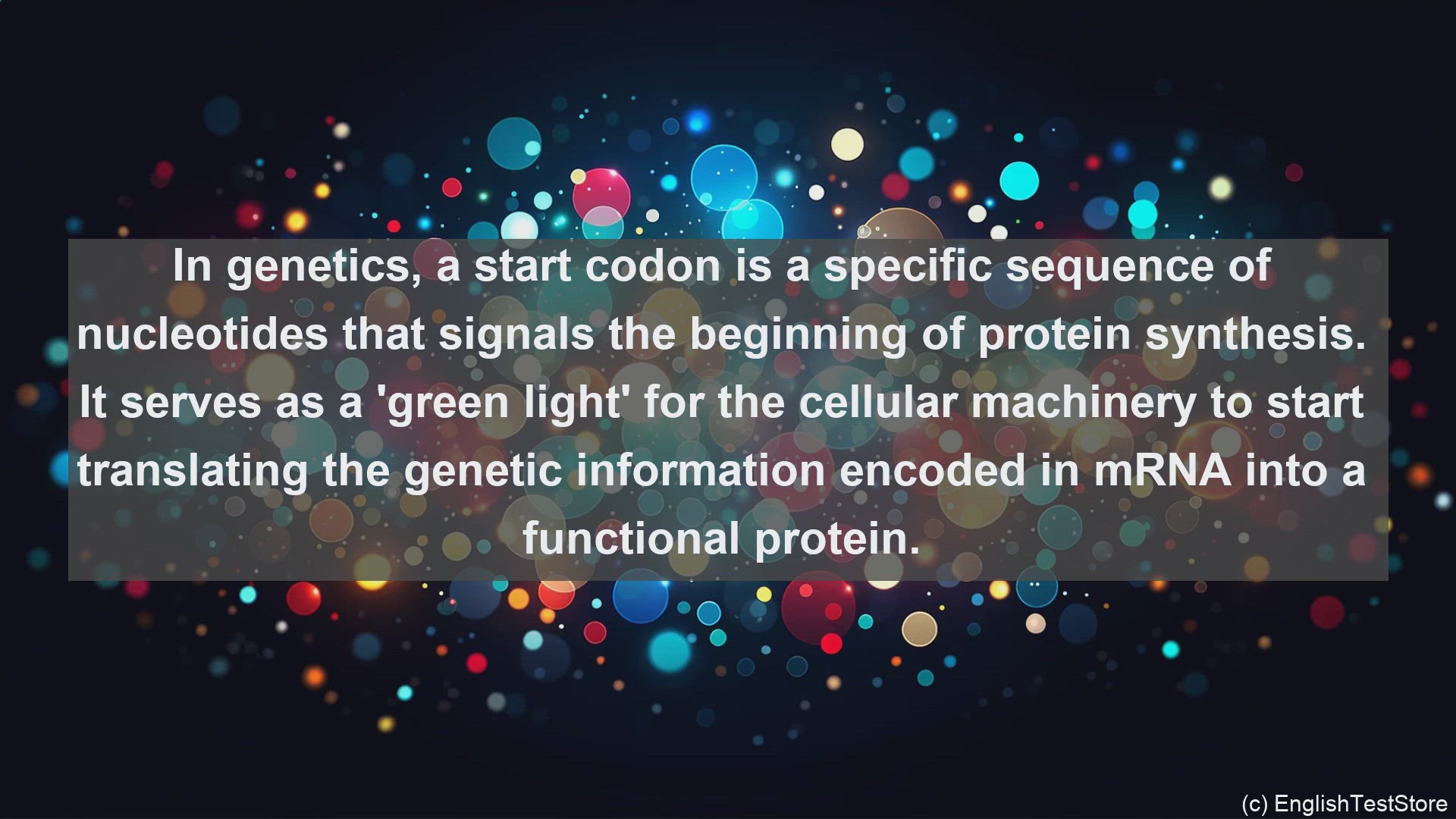 'Video thumbnail for Start codon in science  definition and examples'