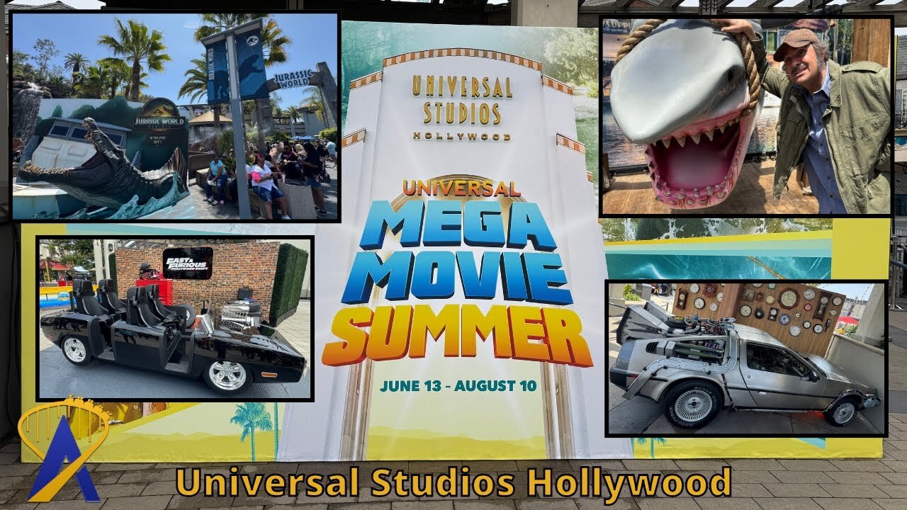 'Video thumbnail for Universal Studios Hollywood Mega Movie Summer 2025 Overview - Jaws, Jurassic World, Fast & Furious..'