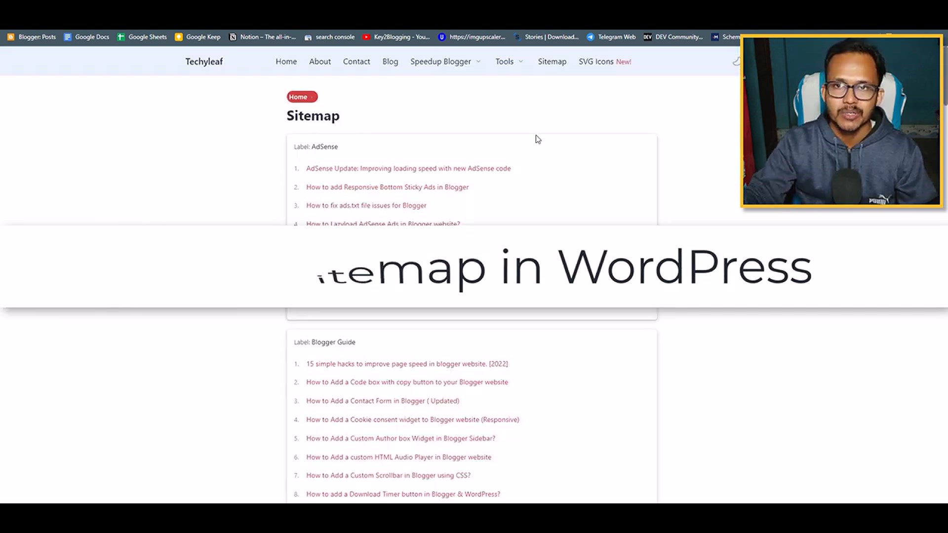 'Video thumbnail for How to Create HTML Sitemap in WordPress (Using RankMath)'