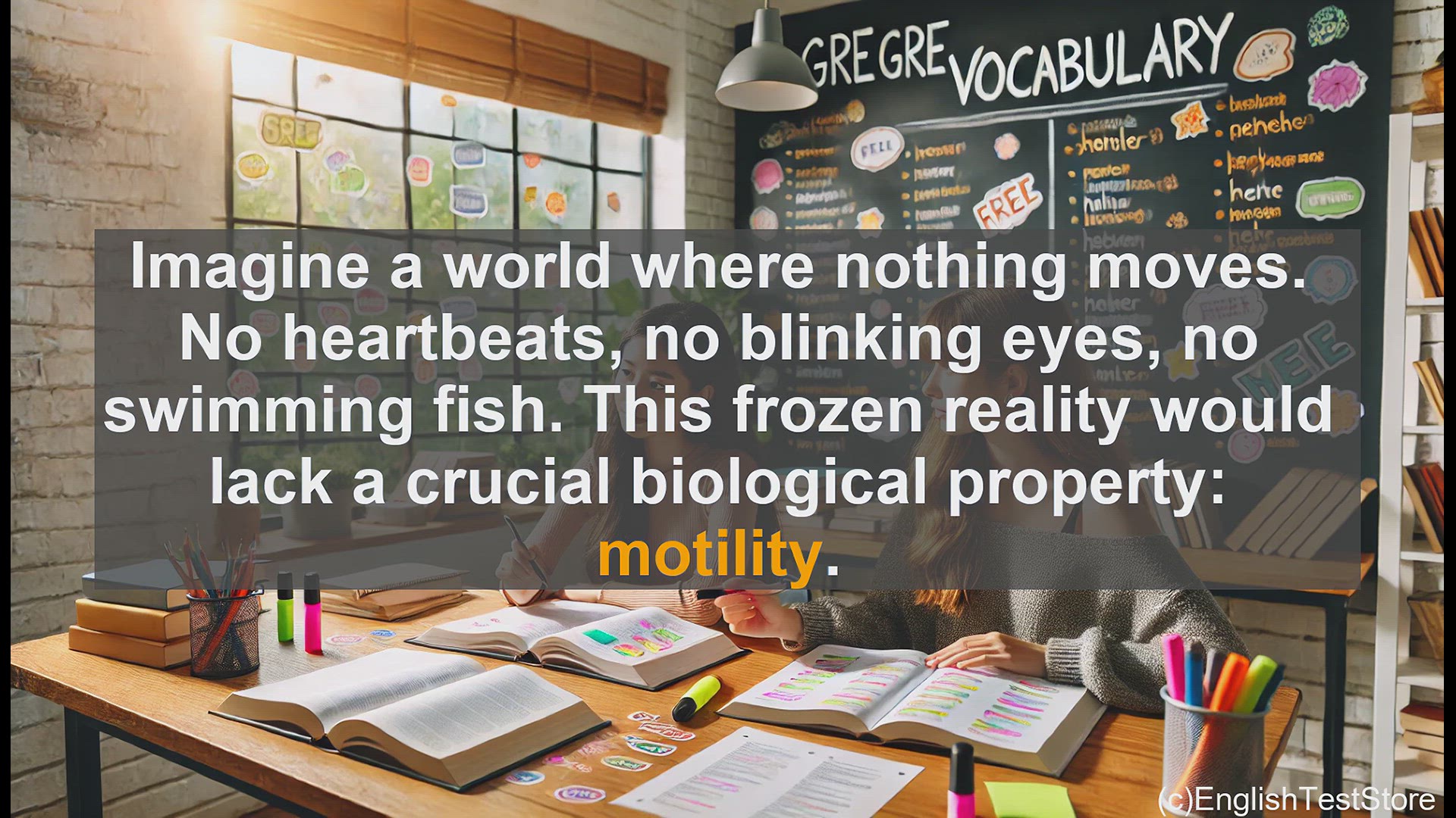 'Video thumbnail for GRE Vocabulary Lesson: The Importance of Motility - Exploring the Movement of Life'