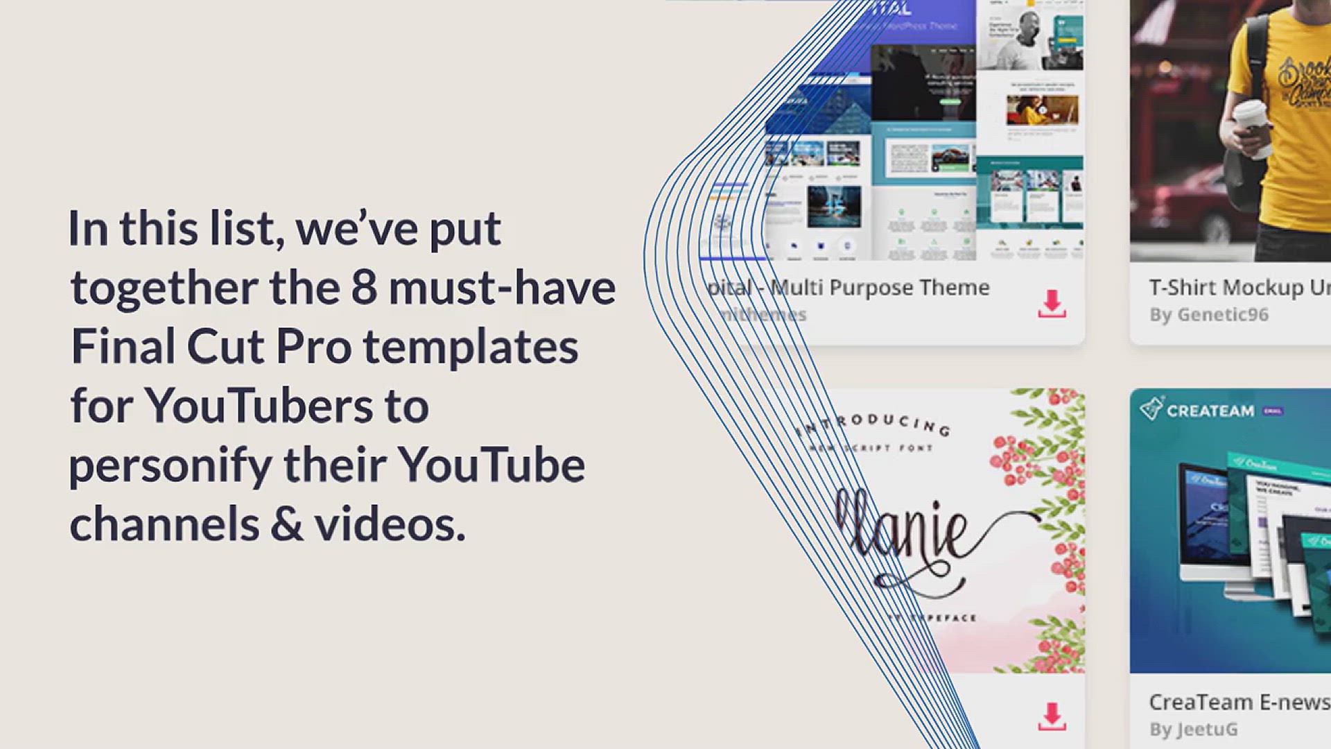 'Video thumbnail for 8 Must-Have Final Cut Pro Templates For YouTubers'