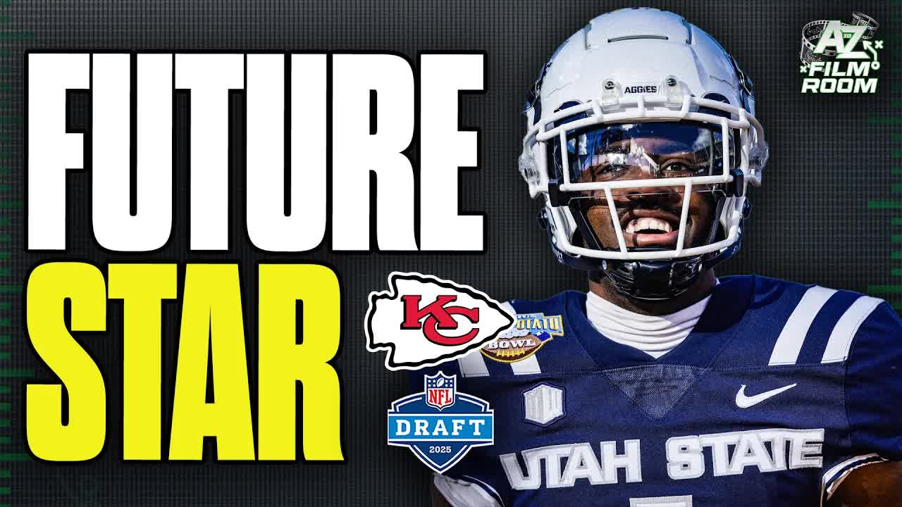 'Video thumbnail for a to z sports film room: chiefs nfl draft steal? utah state wr jalen royals analysis'