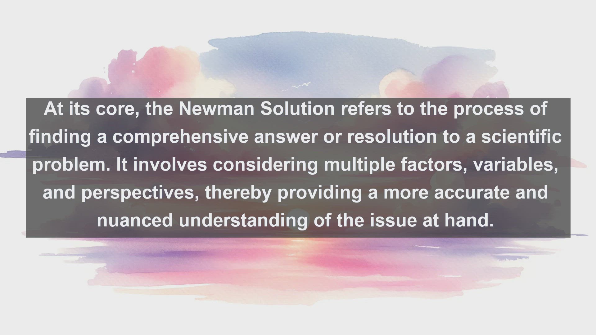 'Video thumbnail for Newman solution in science  definition and examples'