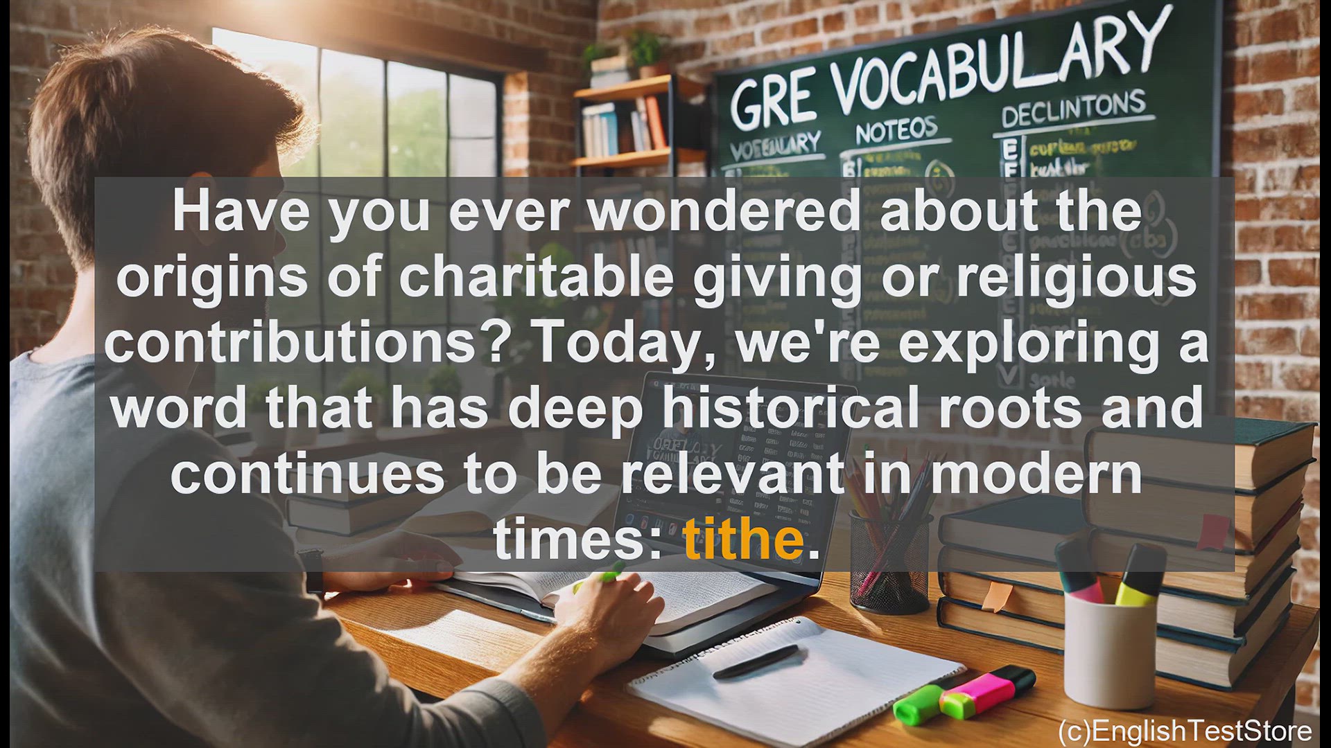 'Video thumbnail for GRE Vocabulary Lesson: The History and Meaning of Tithe'