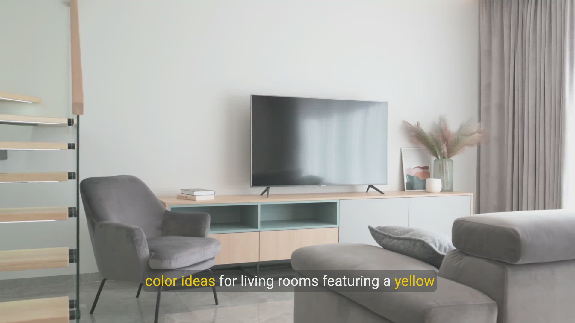 'Video thumbnail for Brighten Your Space: Wall Color Ideas for Living Rooms with a Yellow Sofa'