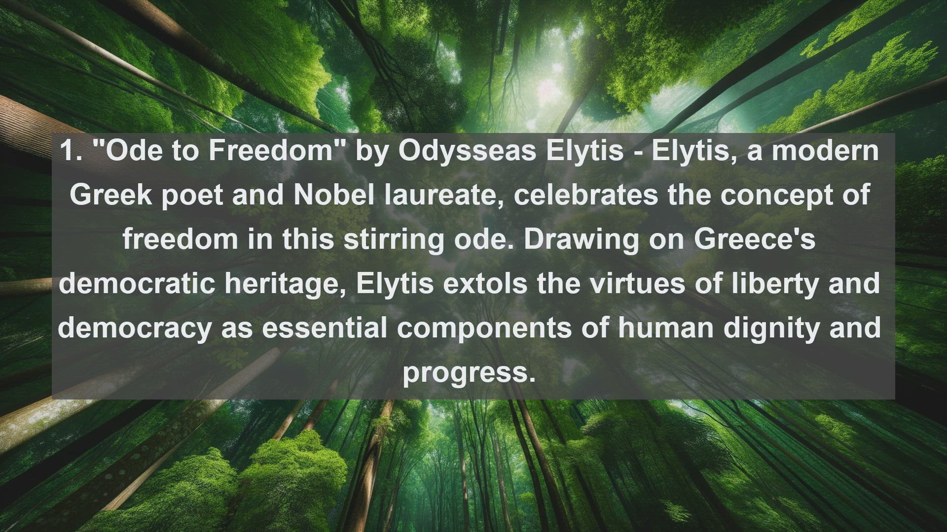 'Video thumbnail for Top 10 Greek Poems about Democracy'
