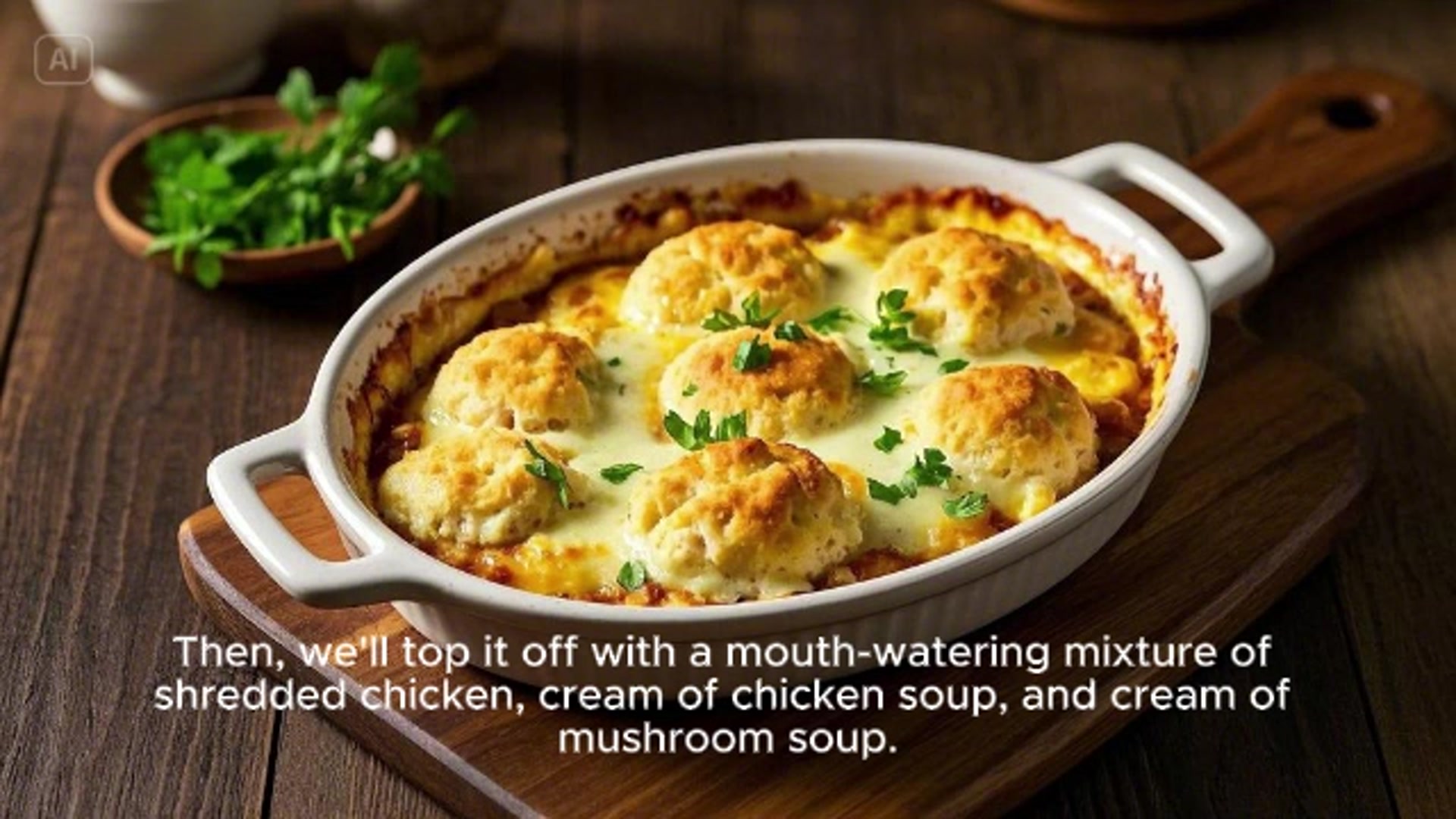 Video thumbnail for Chicken Bubble Biscuit Bake Casserole Recipe